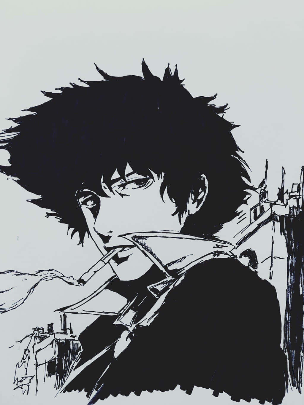 Download Spike Spiegel 1024 X 1366 Wallpaper Wallpaper | Wallpapers.com