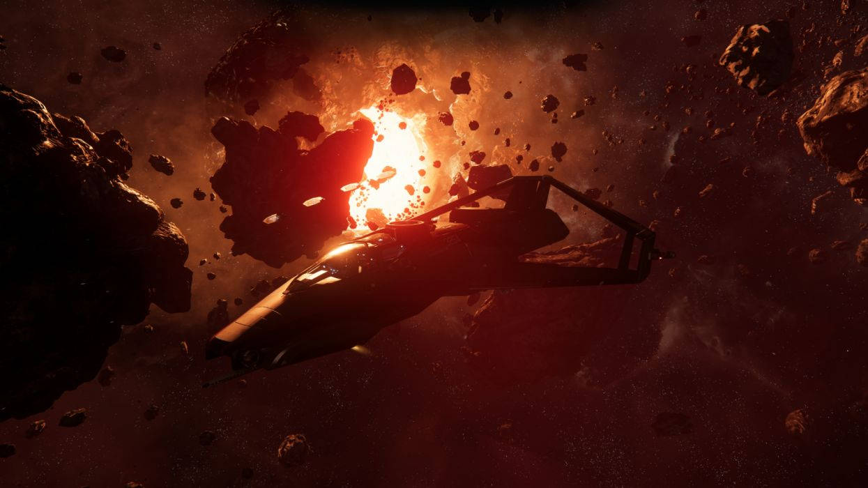 Star Citizen Space Explosion Background