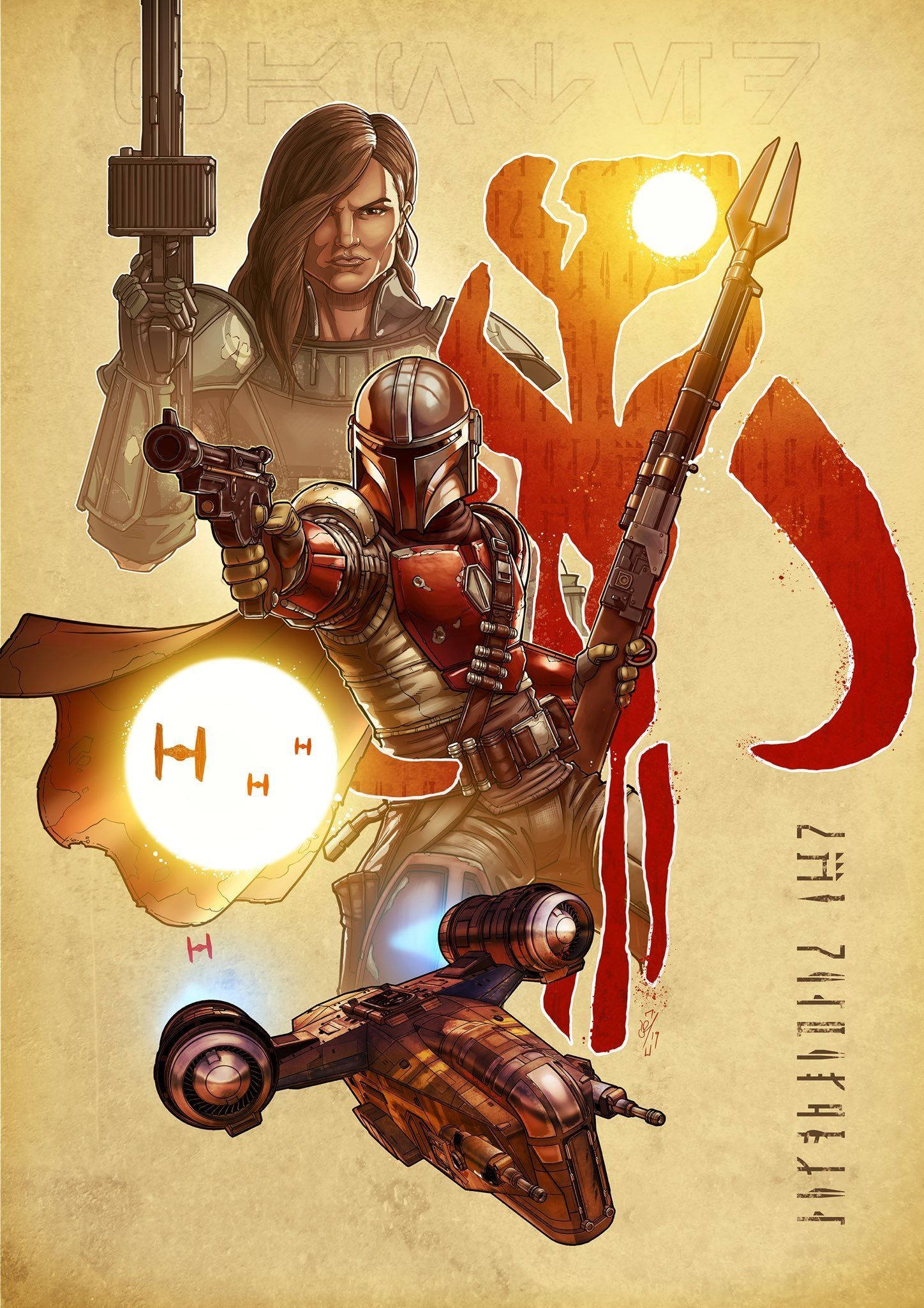 Star Wars Mandalorian Poster Background