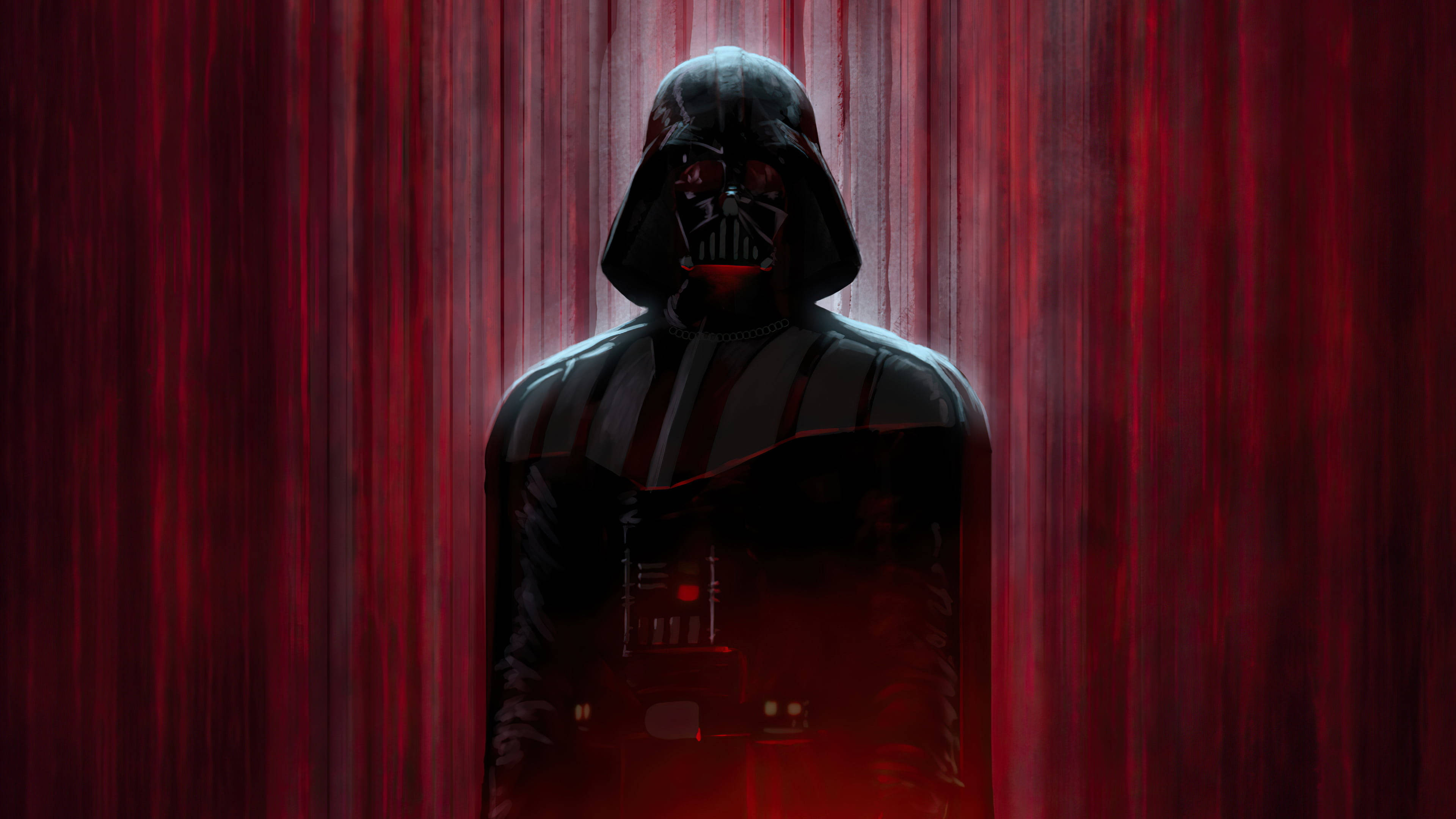 Downloaden Star Wars Roter Darth Vader Wood Wallpaper | Wallpapers.com