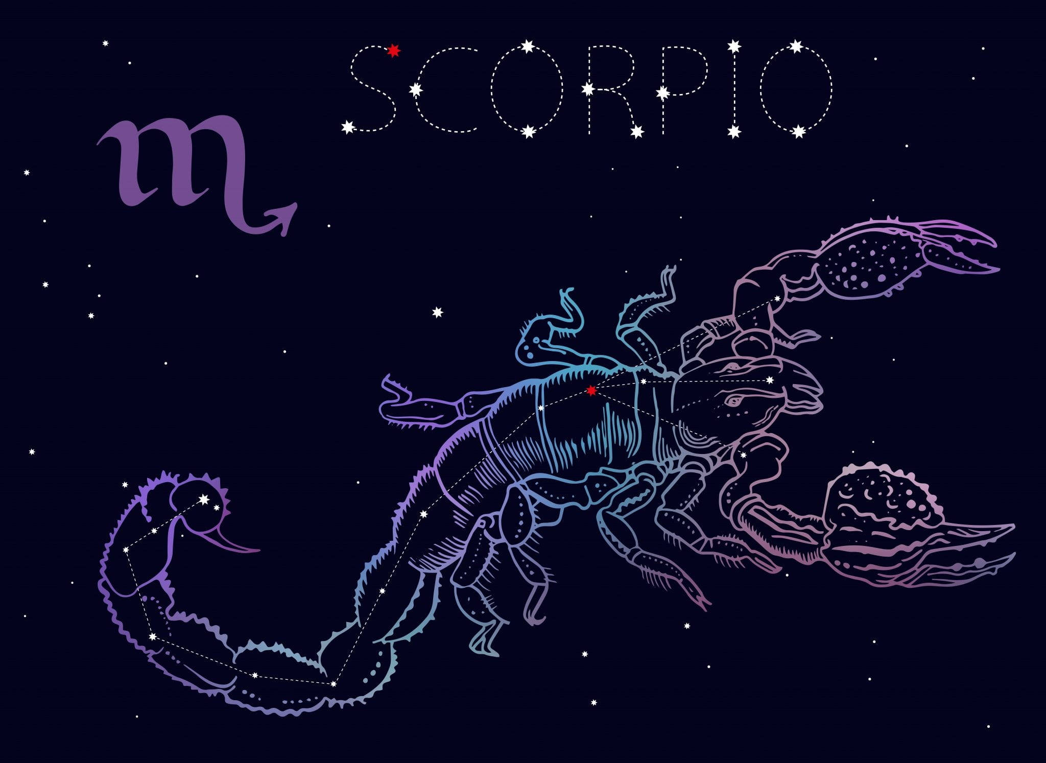 Download Starry Scorpio Aesthetic Wallpaper 