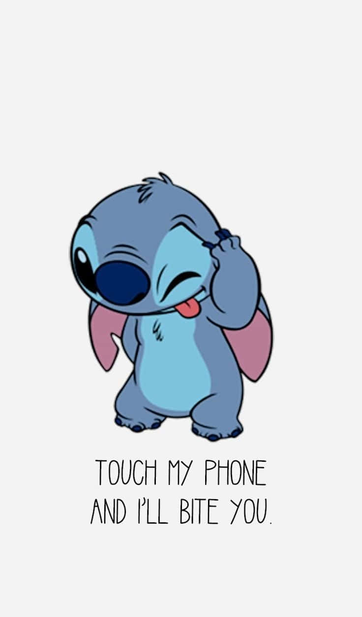 Download Happy and Mischievous Stitch Tries to Be Good | Wallpapers.com
