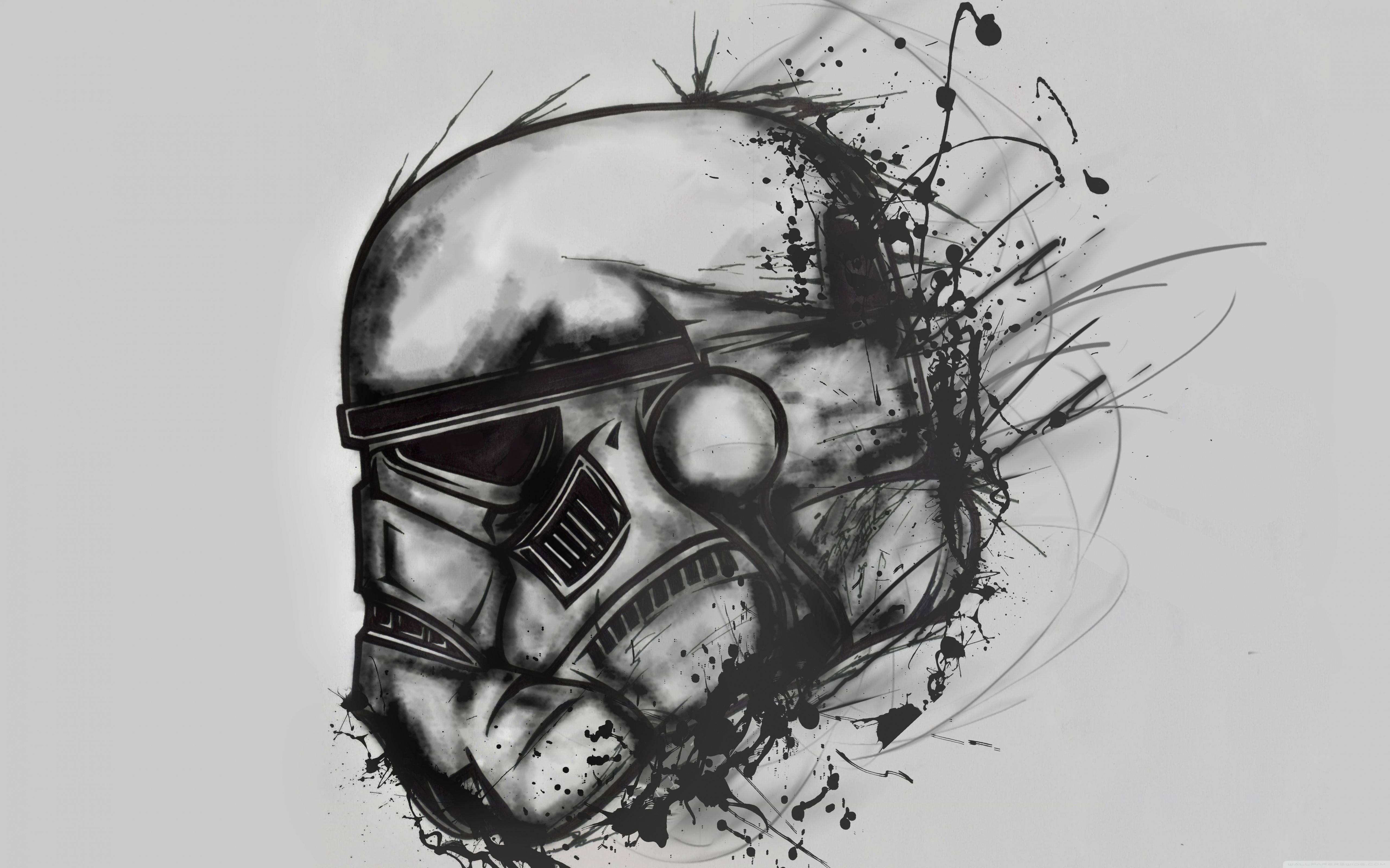 Stormtrooper Charcoal Paint Background