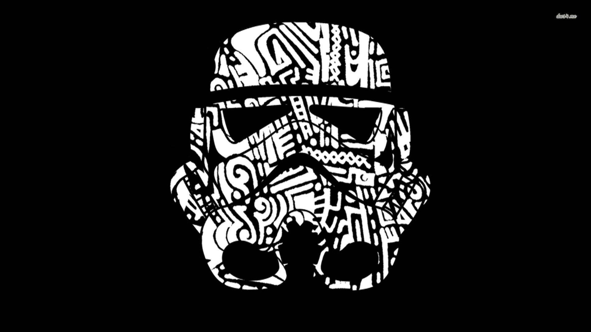 Stormtrooper Helmet Abstract Background