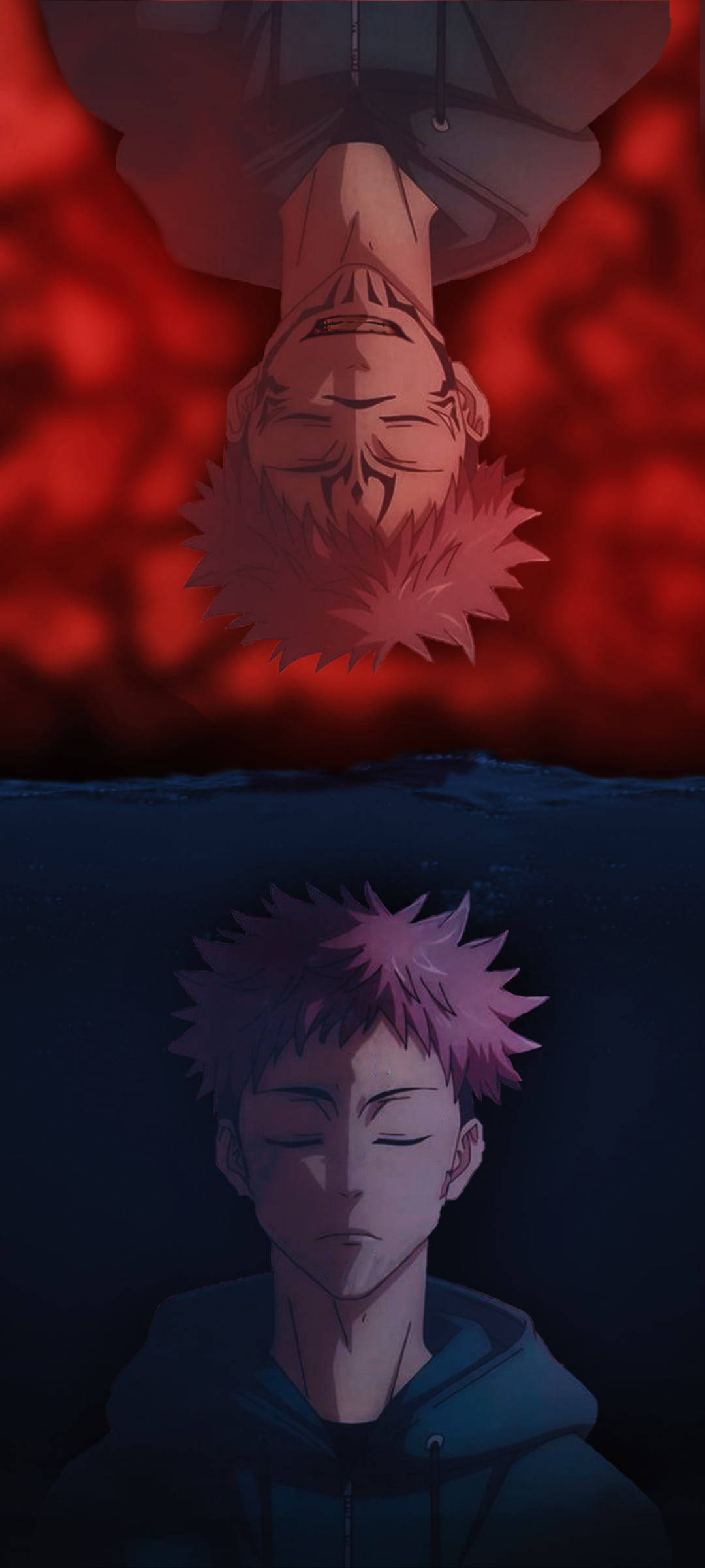 Downloaden Sukuna Und Yuji Jujutsu Kaisen Iphone Wallpaper | Wallpapers.com