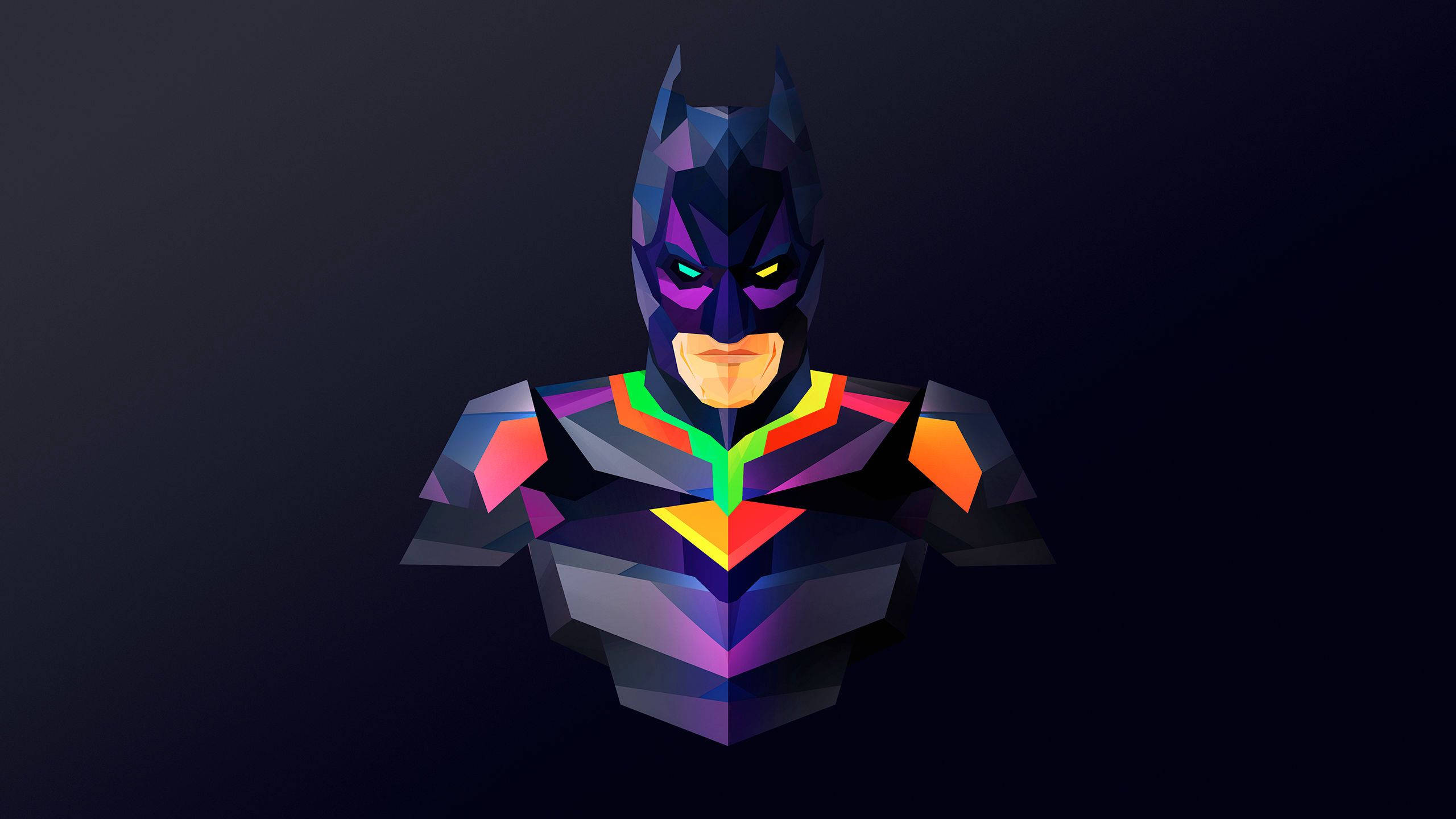 Superhero Batman Polygon Art Background