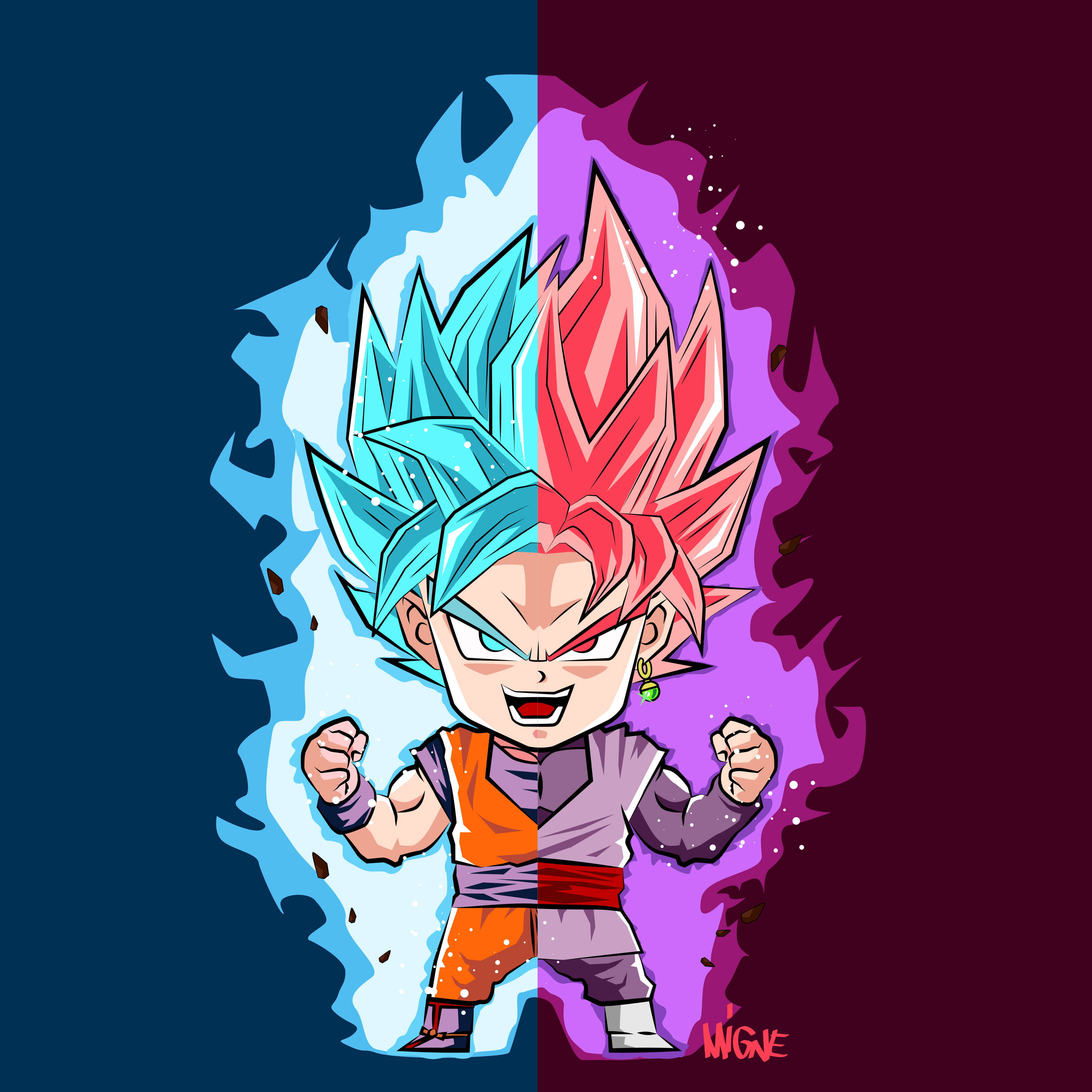 Downloaden Süße Transformierende Schwarze Goku-rose 4k Wallpaper