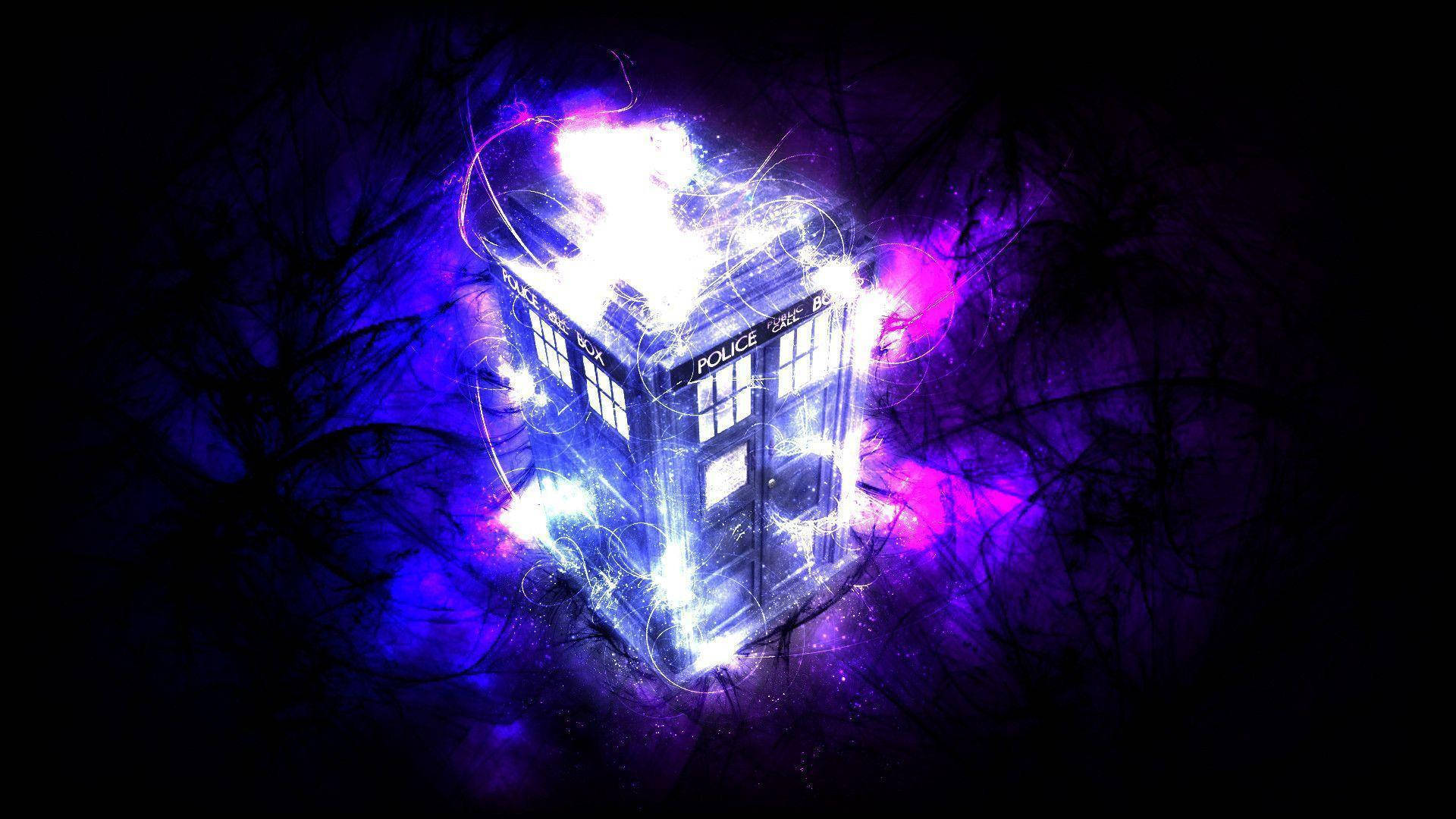 Tardis Neon Doctor Who Hd Background