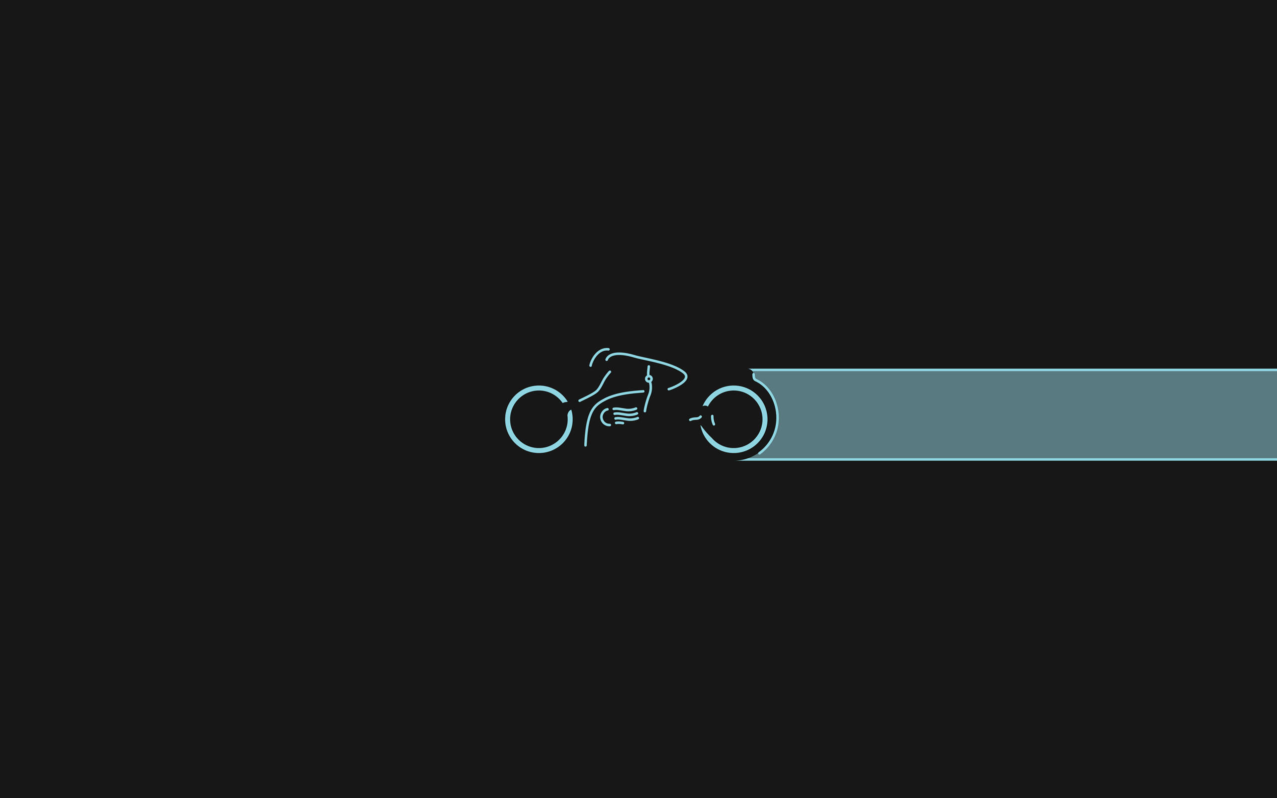 Teal Biker Minimalist Background