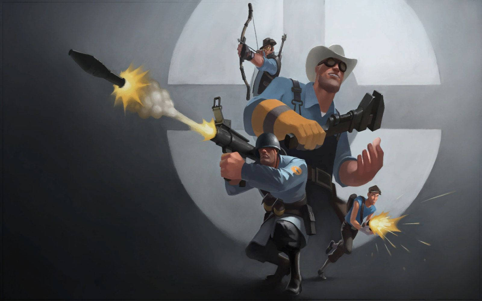 Tf2 In Gray Background Background