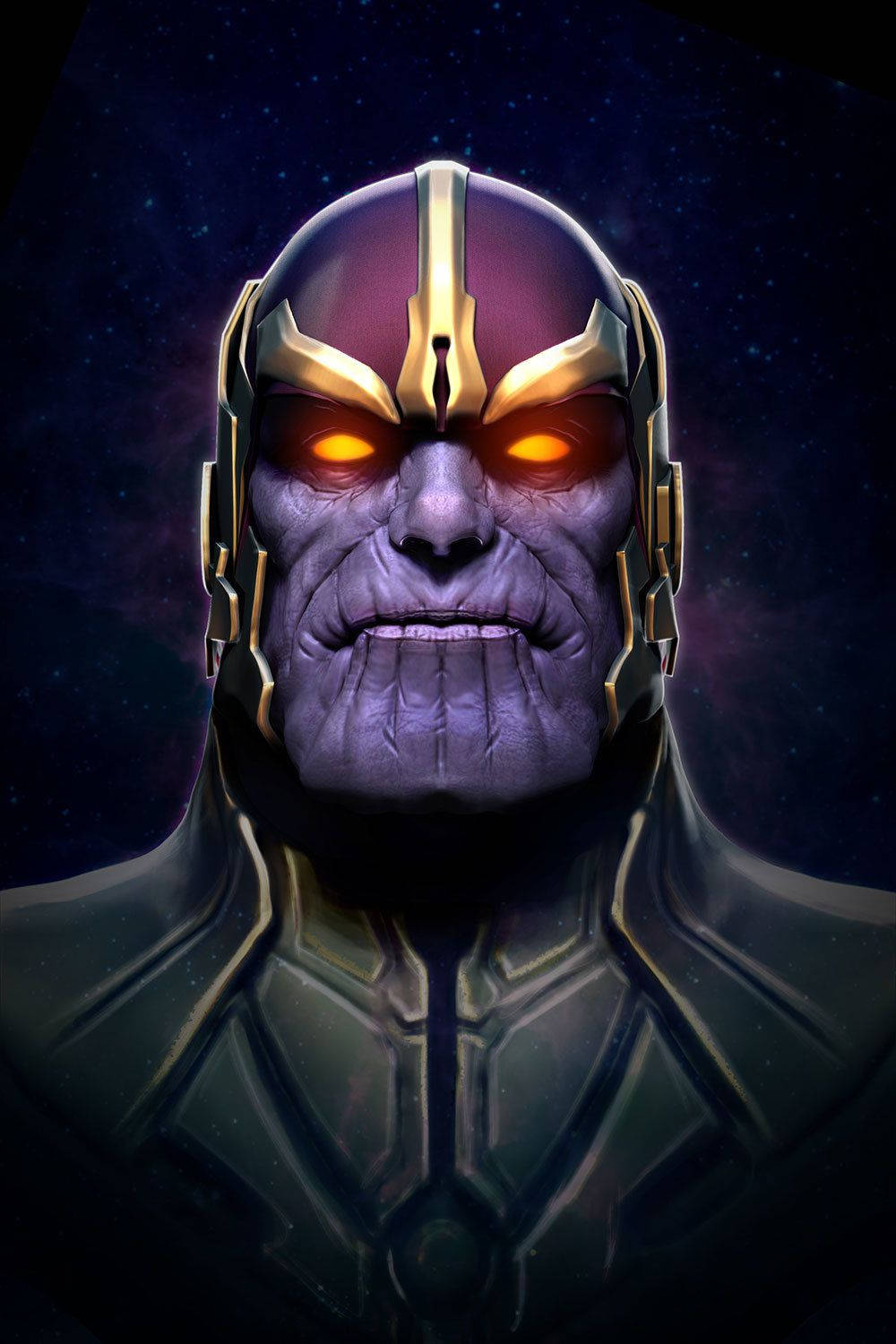 Thanos Blazing Eyes Background