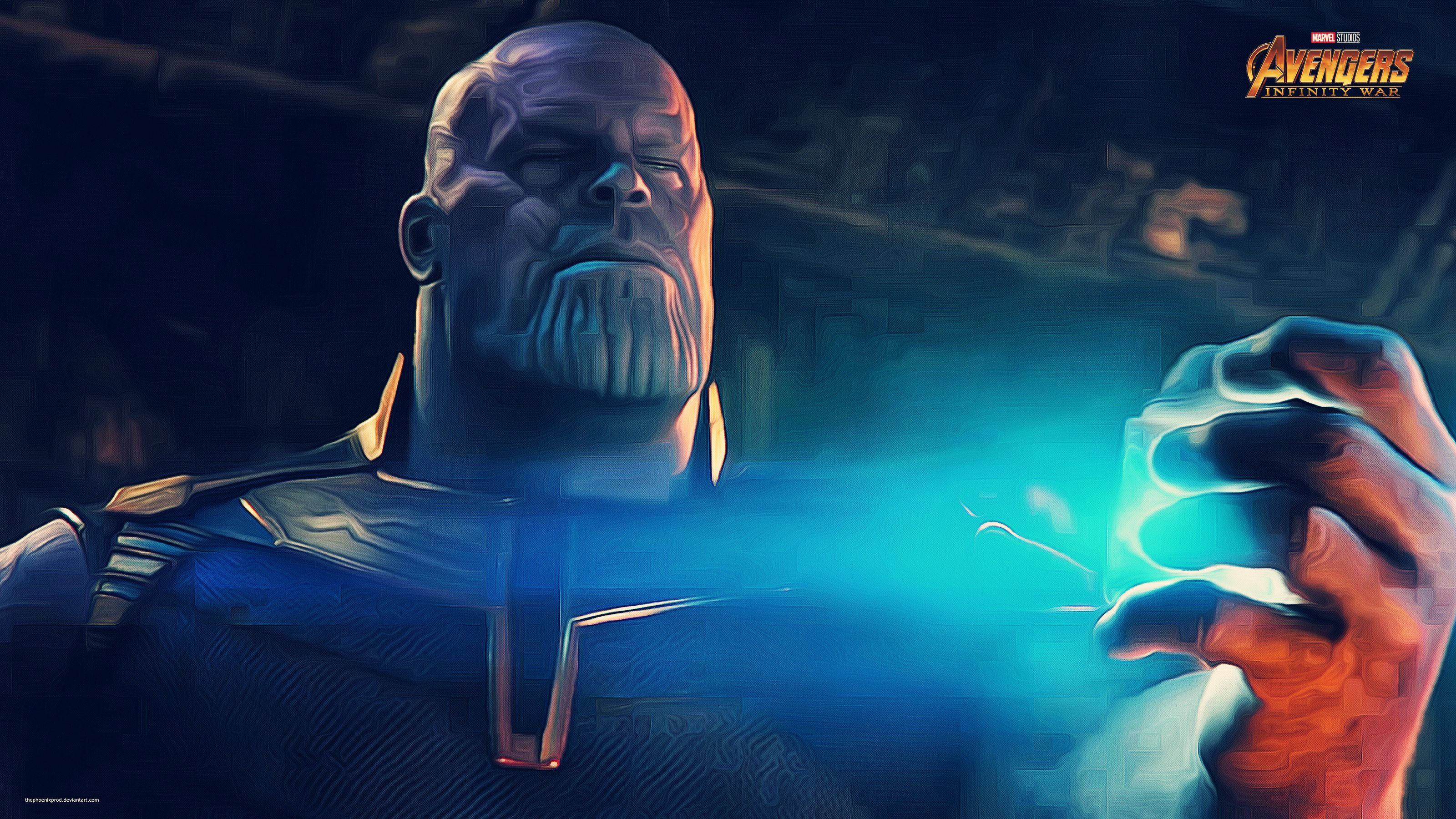Thanos Breaks Tesseract Avengers Infinity War Background
