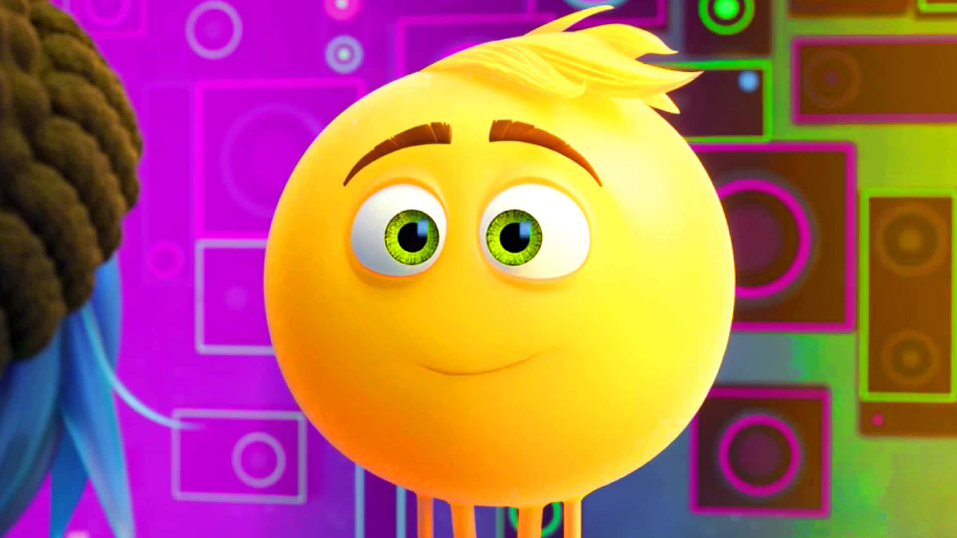 Download The Emoji Movies Gene Meh Talking To Jailbreak Wallpaper