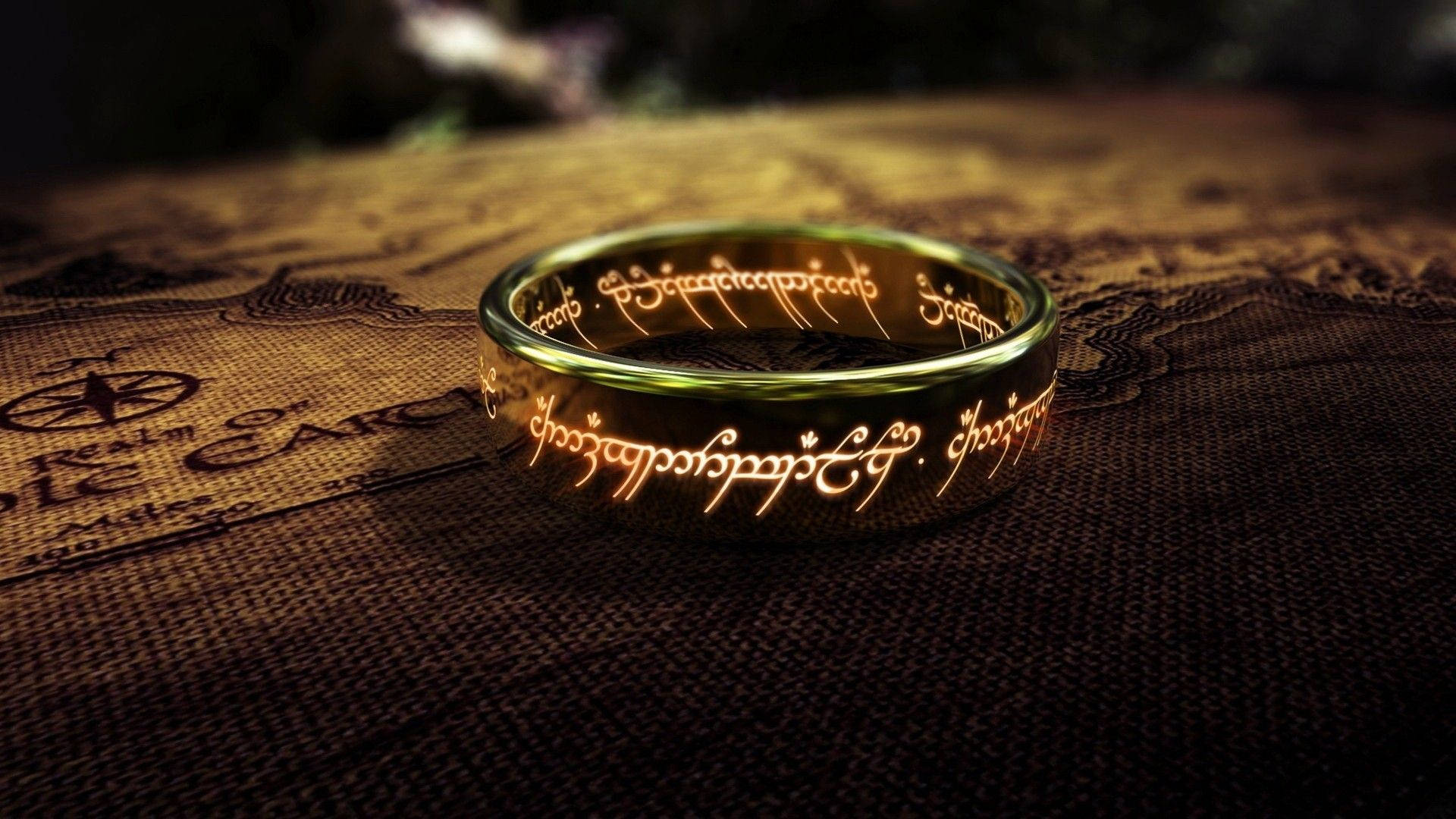 The Lord Of The Rings Ring On A Map Background