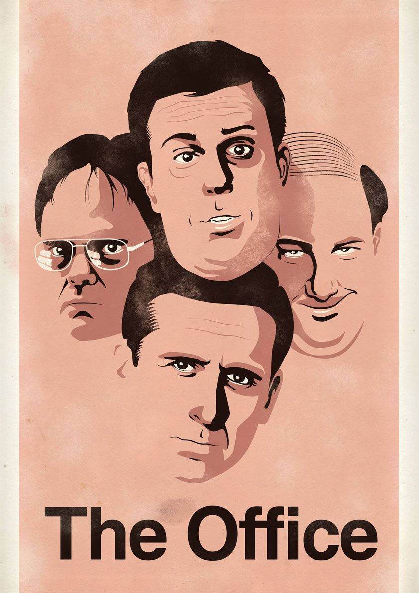 The Office Cast Vintage Poster Background
