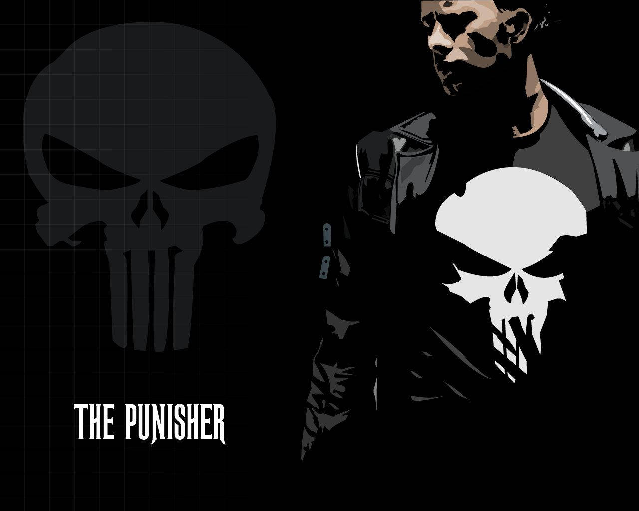 The Punisher Logo And Frank Castle Background