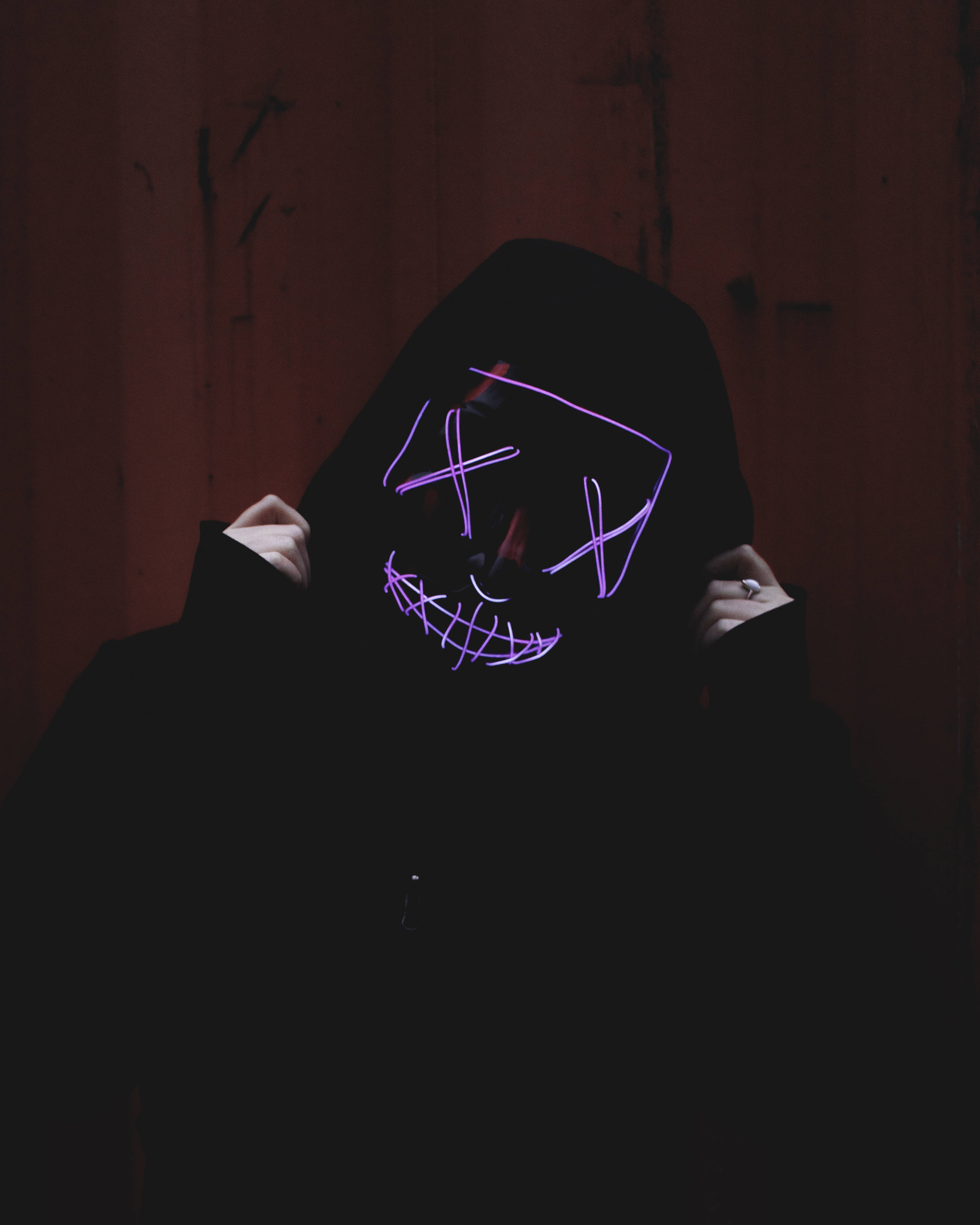 Download The Purge Mask Purple Fan-inspired Wallpaper | Wallpapers.com