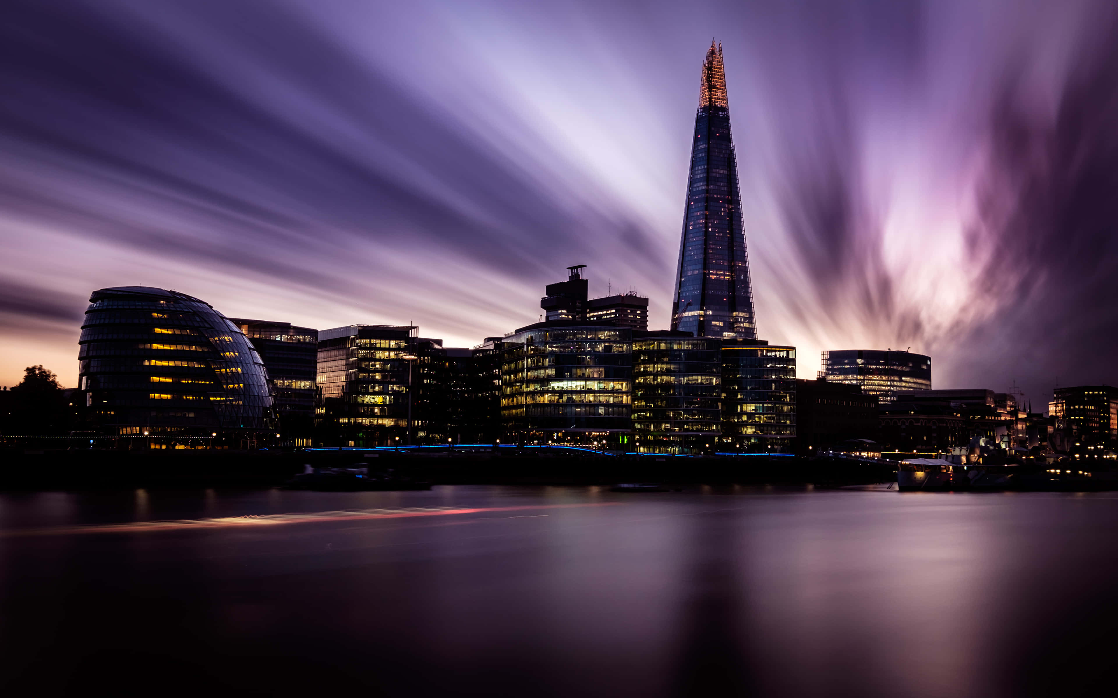 Download The Shard Purple Aesthetic Photography Wallpaper | Wallpapers.com