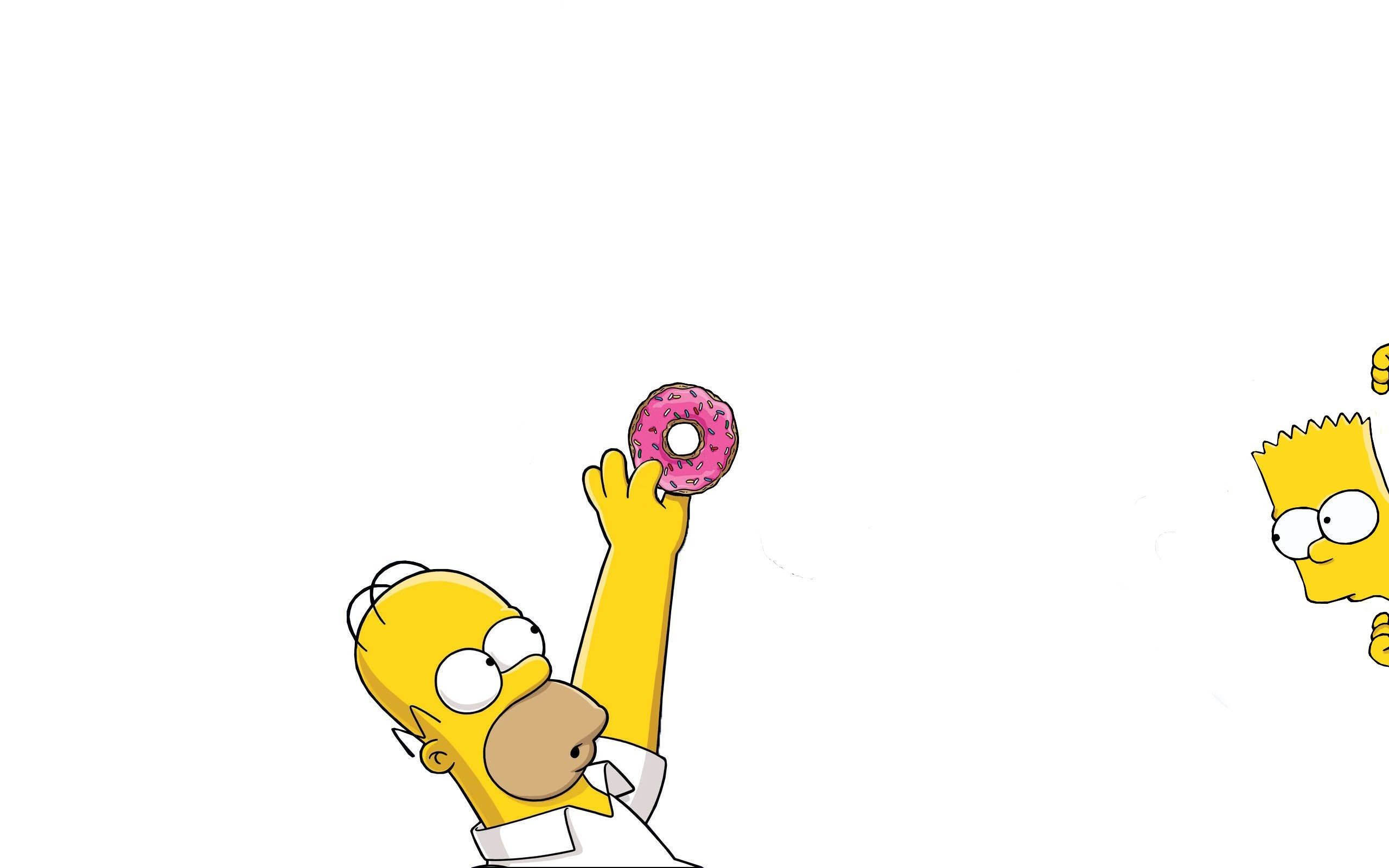 The Simpsons Bart And Homer Donut Background