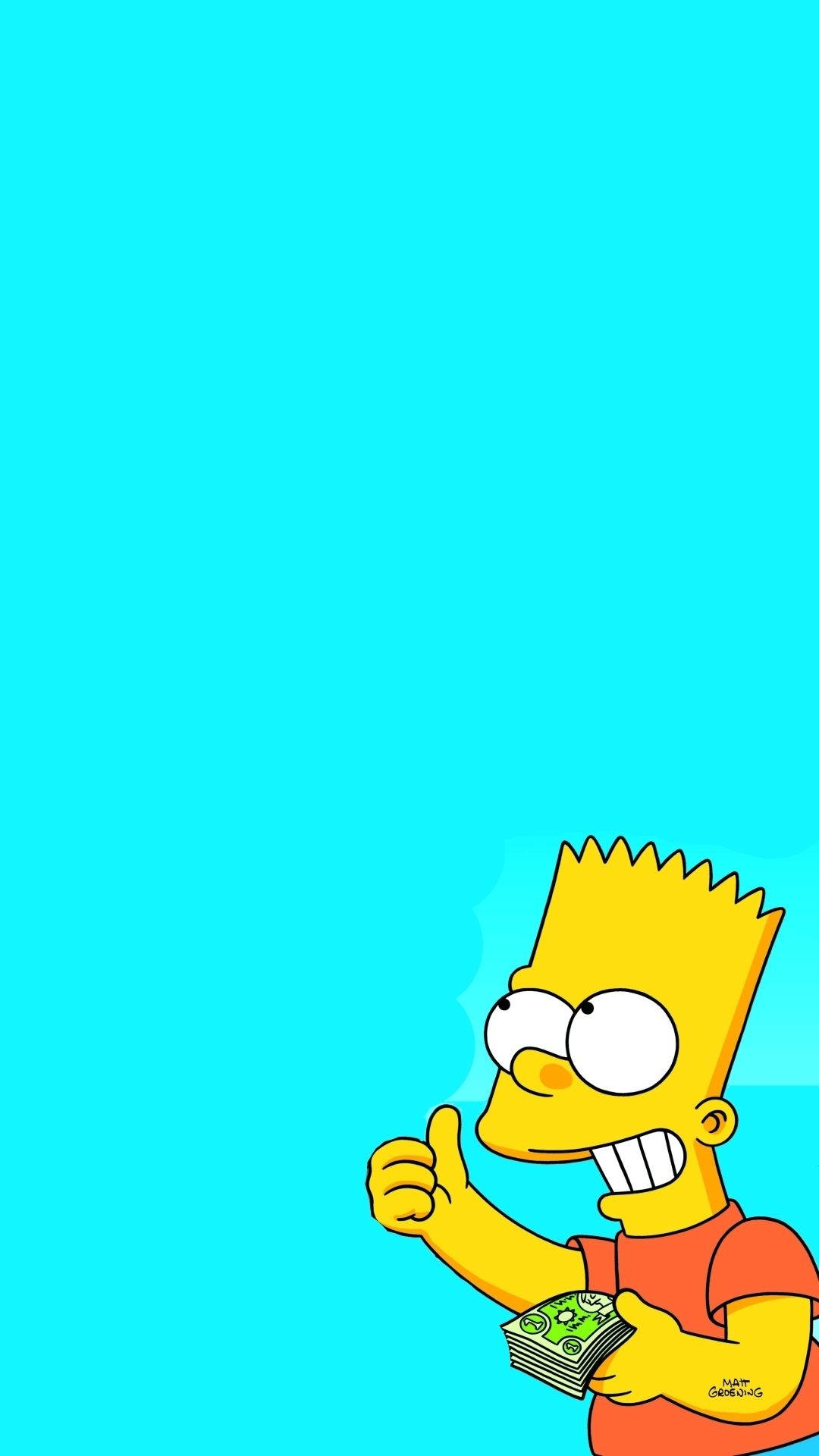 The Simpsons Bart Simpson Money Background