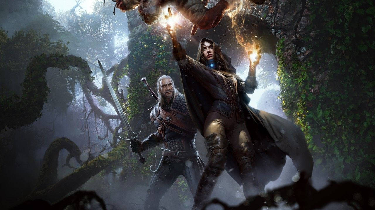 The Witcher 3 Geralt And Yennefer Magic Background