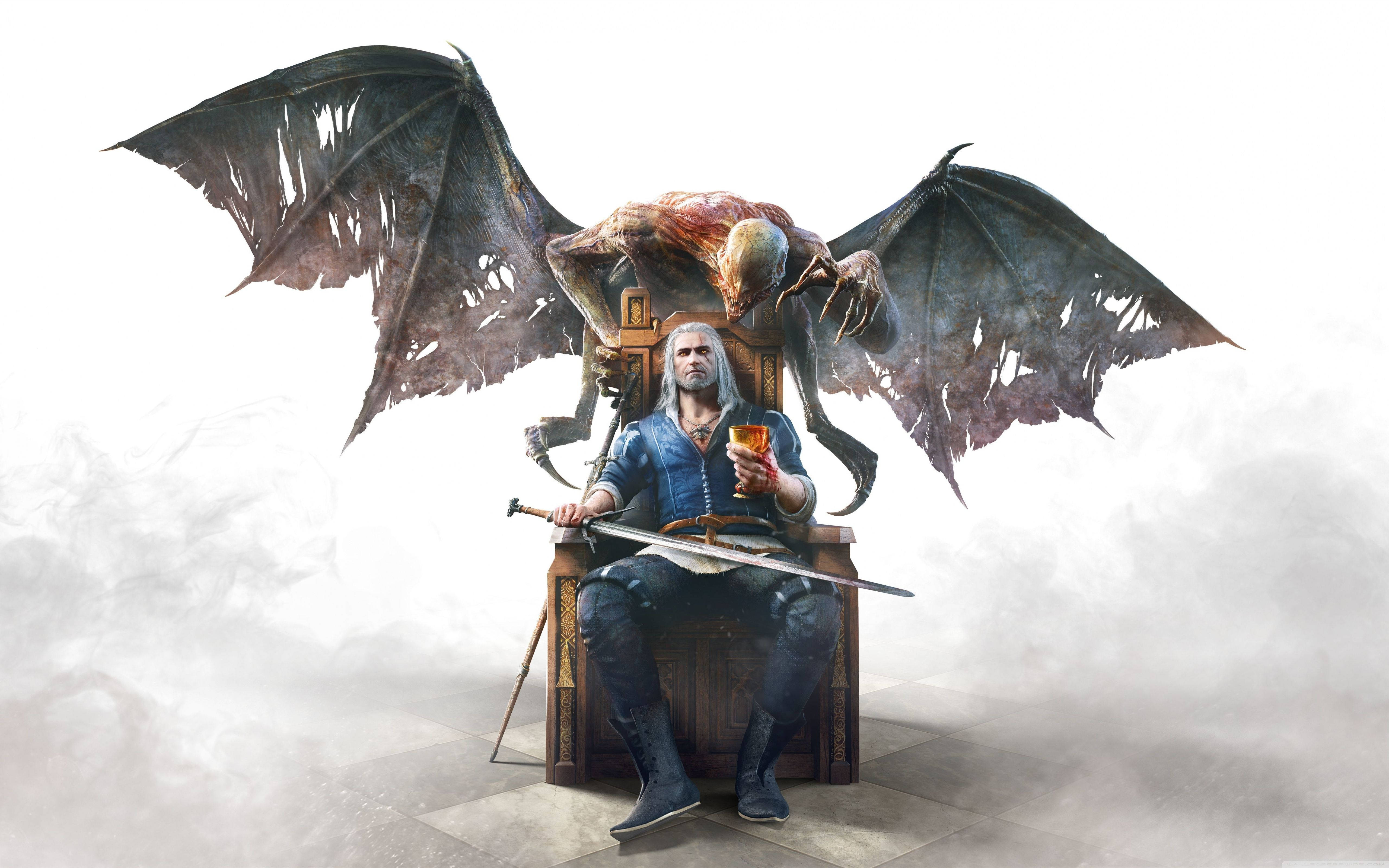 The Witcher 3 Geralt Demon Throne Background