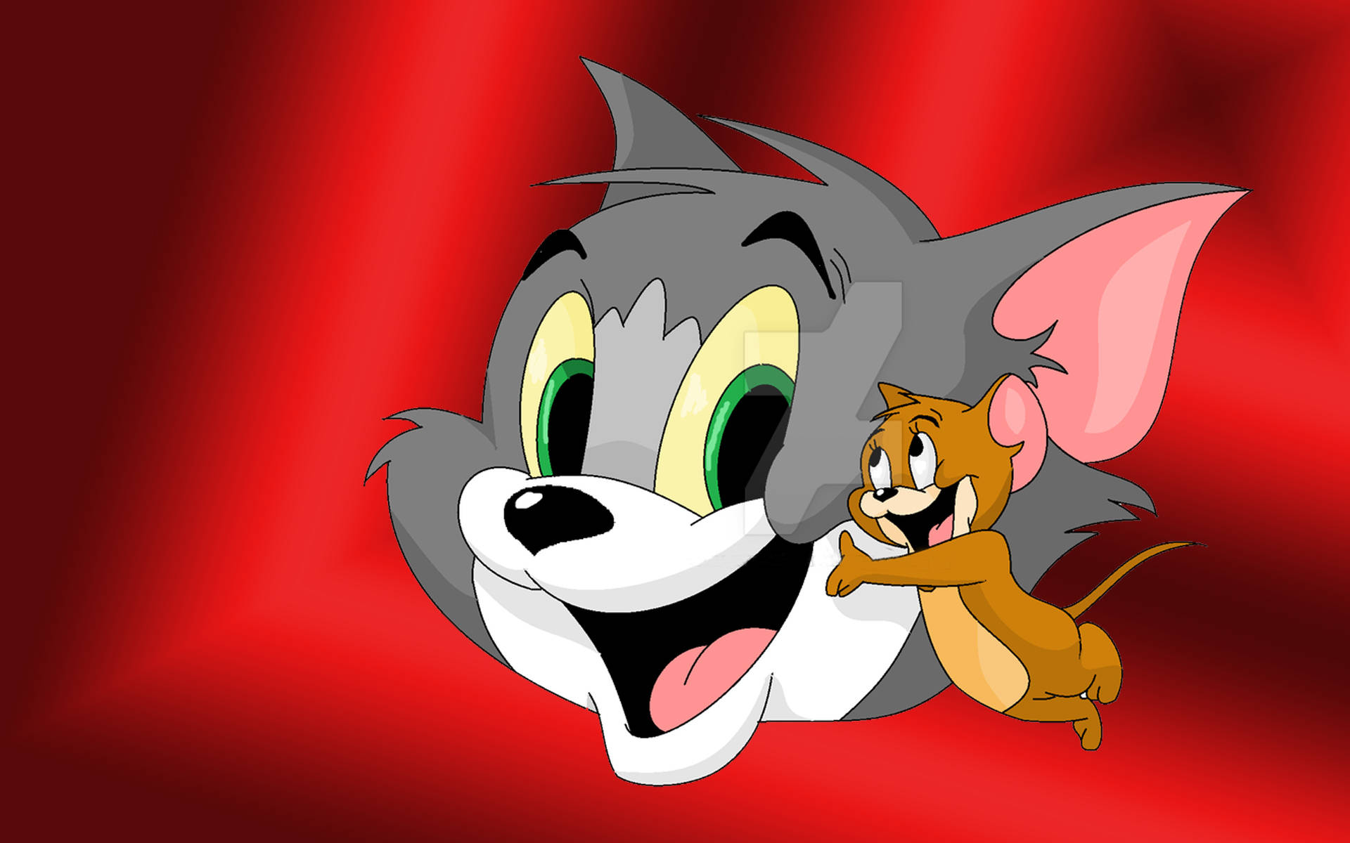 Tom And Jerry Mouse Red Background Background