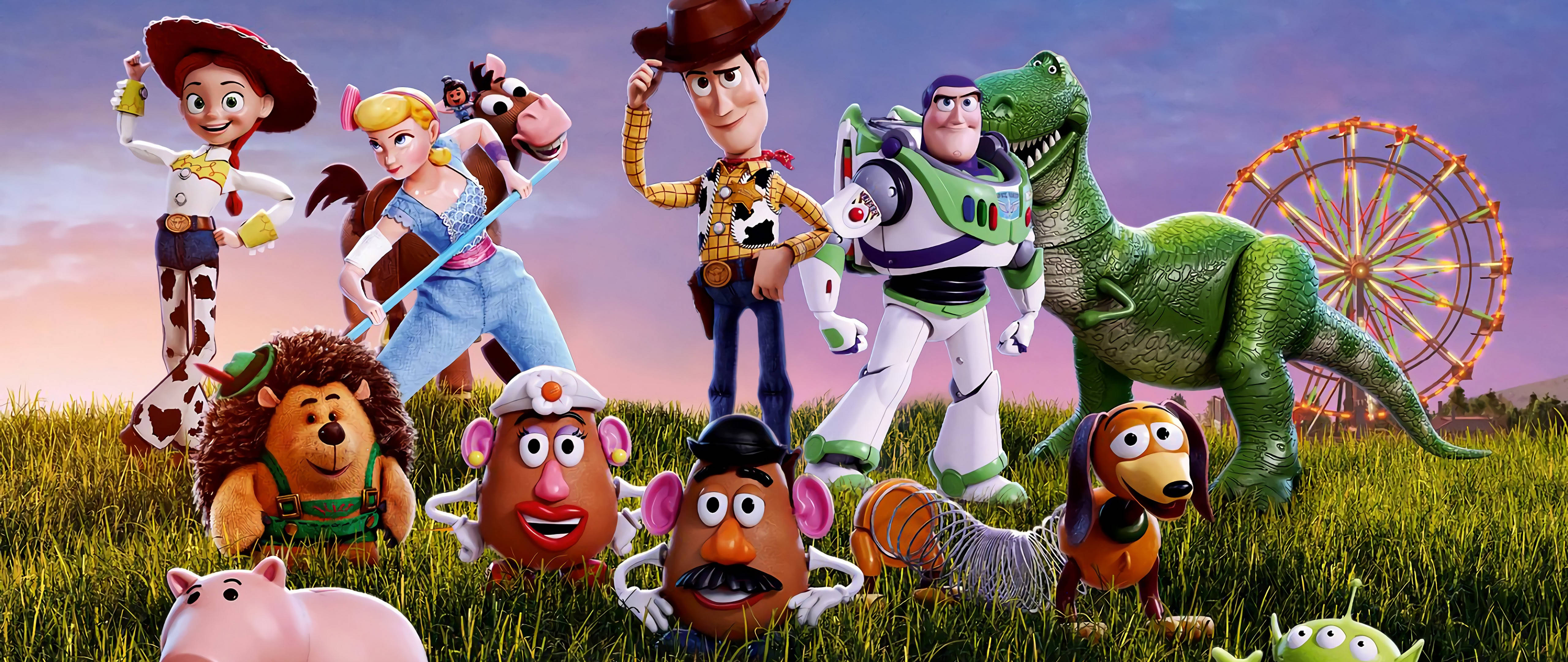 Toy Story 4 Characters Artwork Background