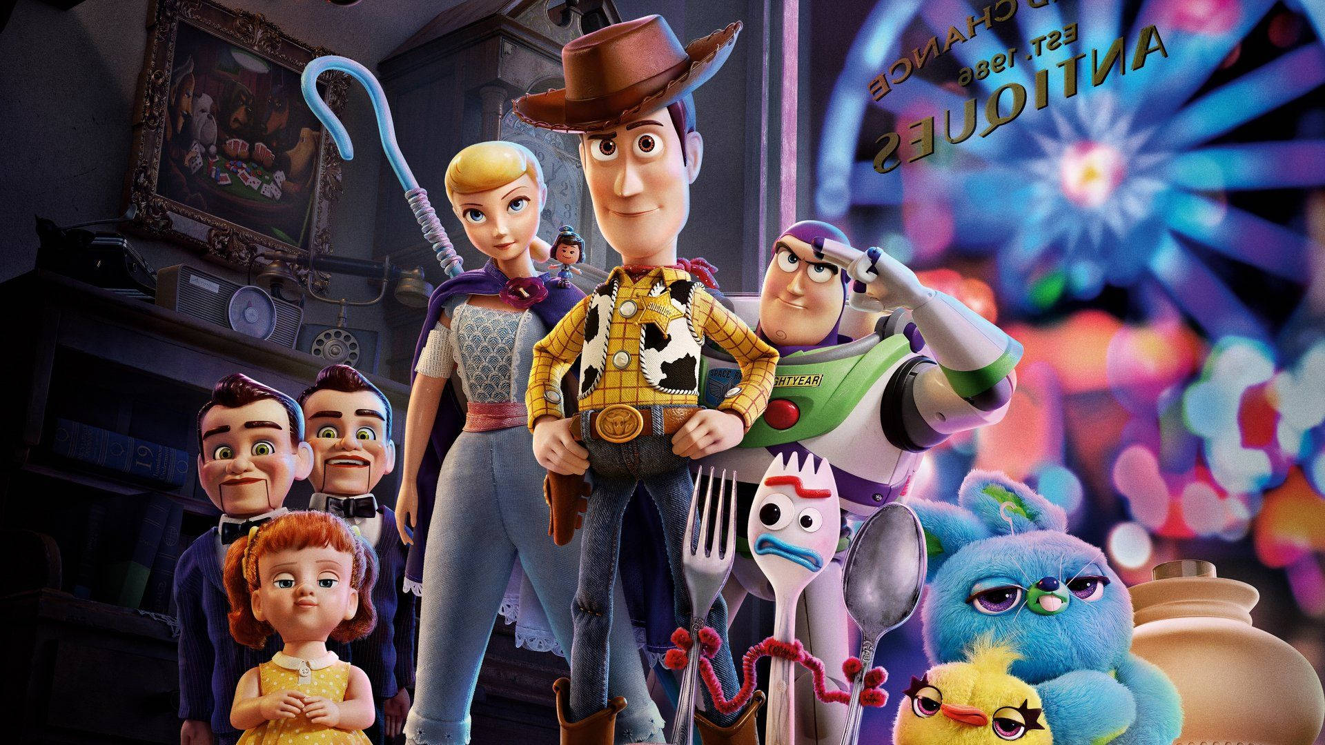 Toy Story 4 Woody And Other Characters Background