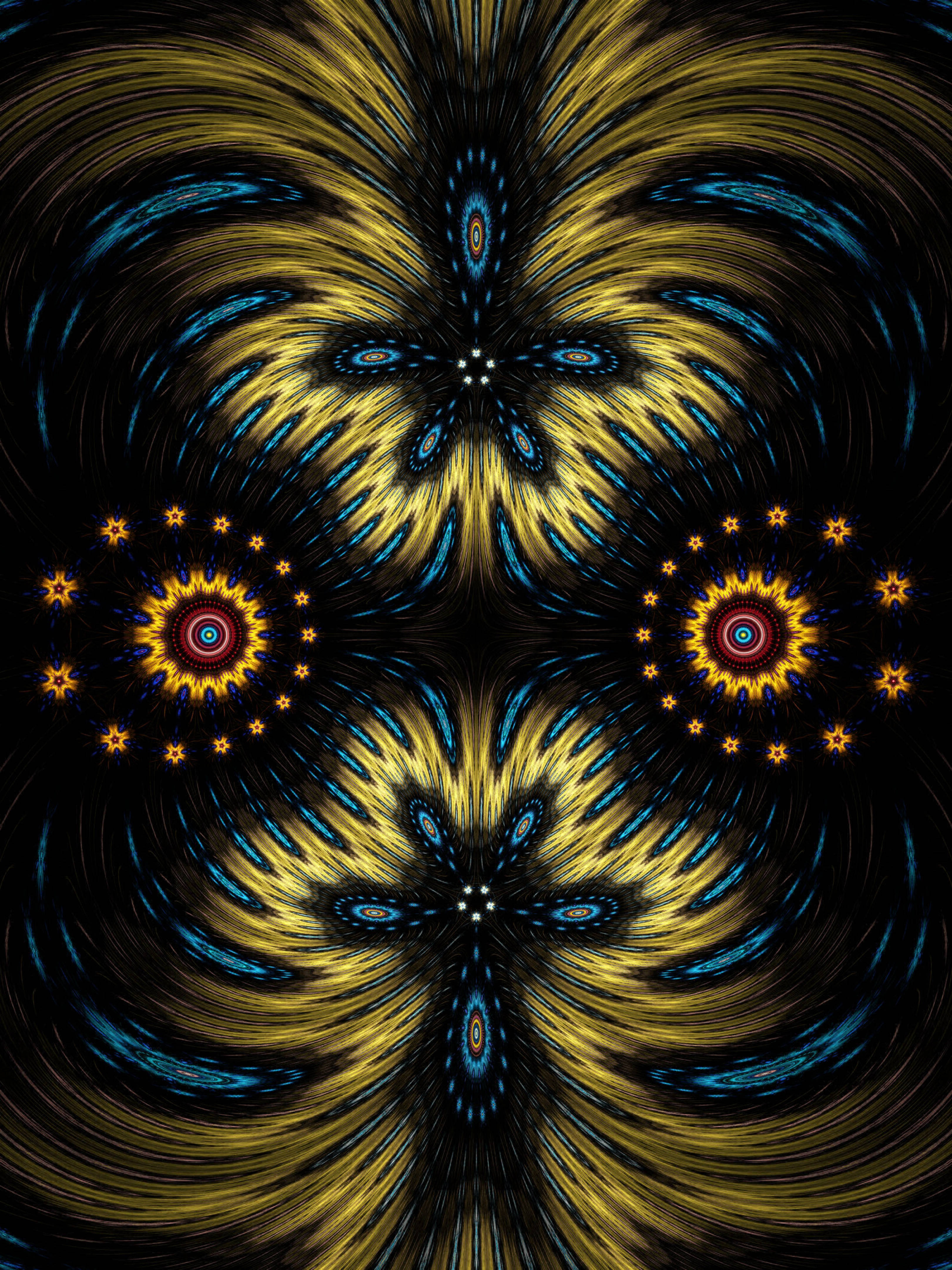 Tribal Symmetry Psychedelic Background