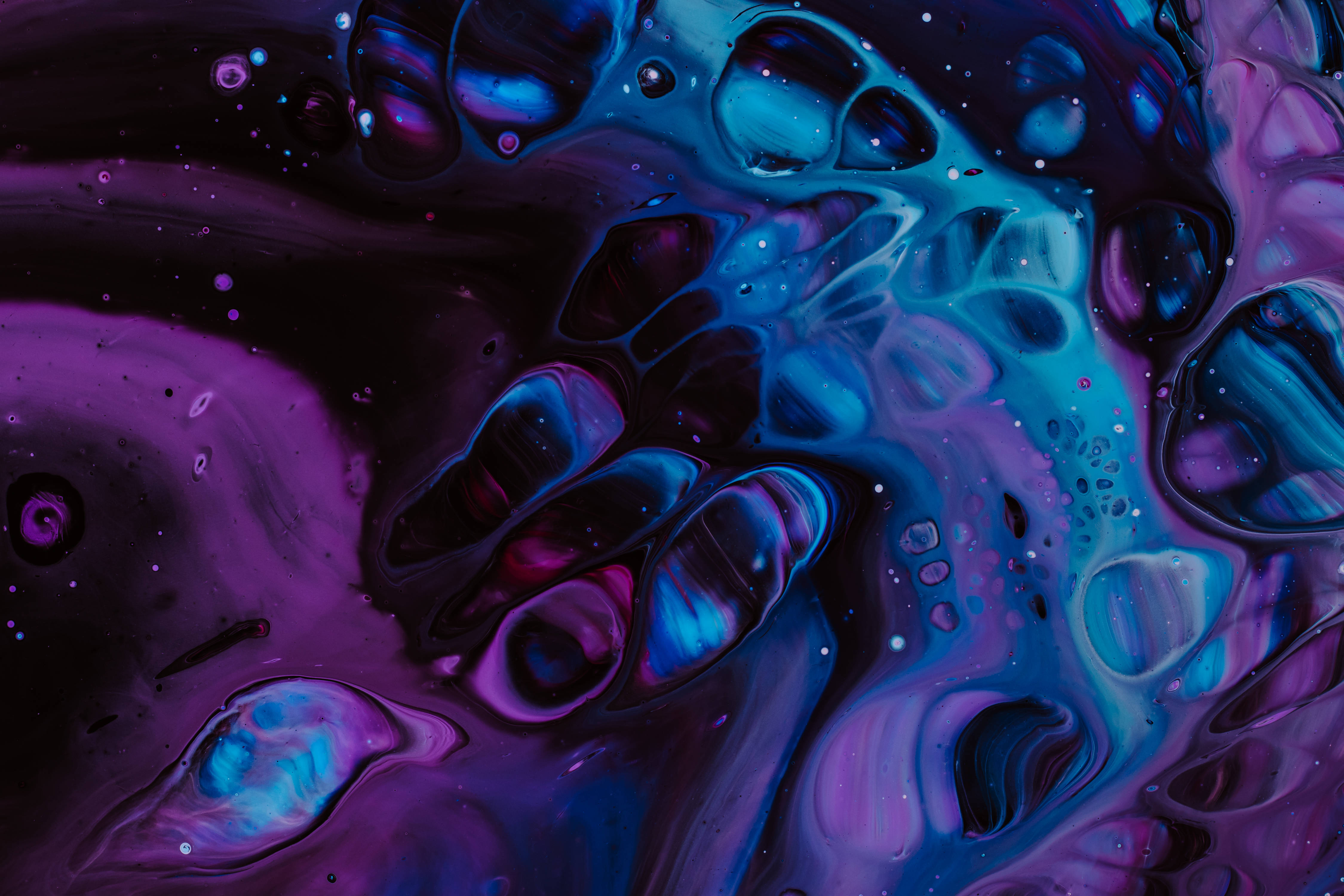 Trippy Water Droplets Background