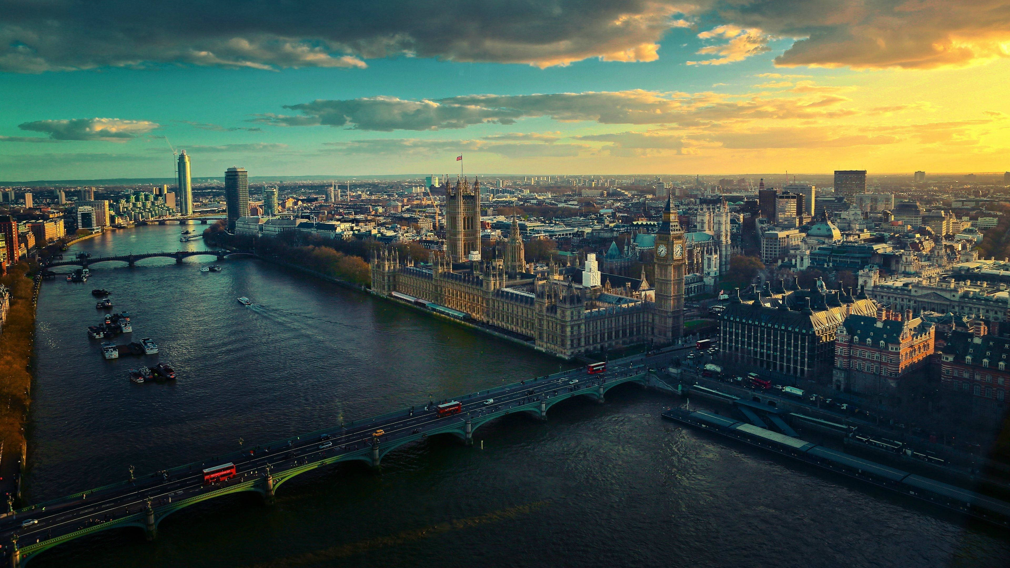 Download Ultra Hd London And River Thames Laptop Wallpaper 