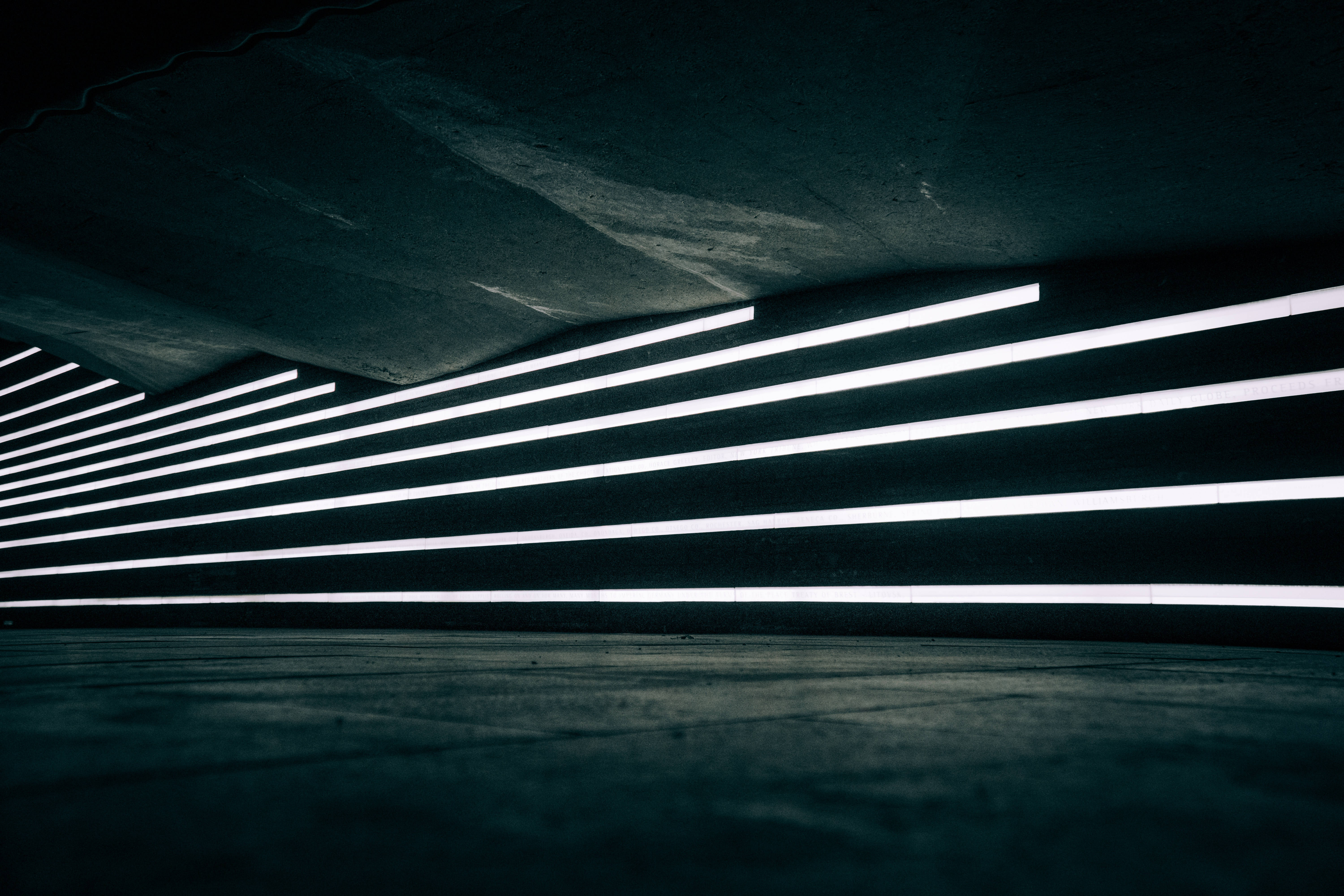Underground Concrete With Neon Lights Background