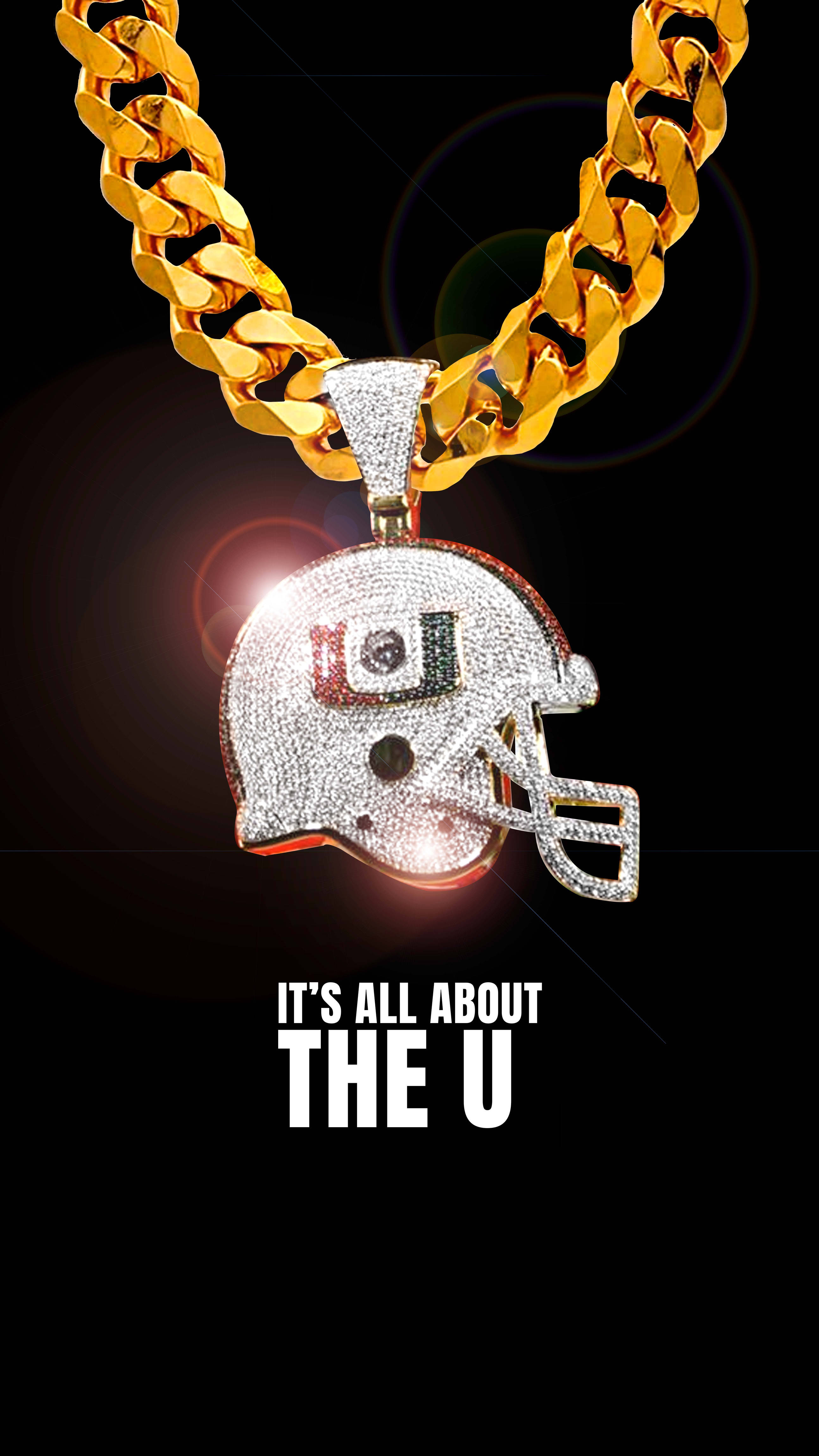 Download University Of Miami Gold Necklace Wallpaper | Wallpapers.com