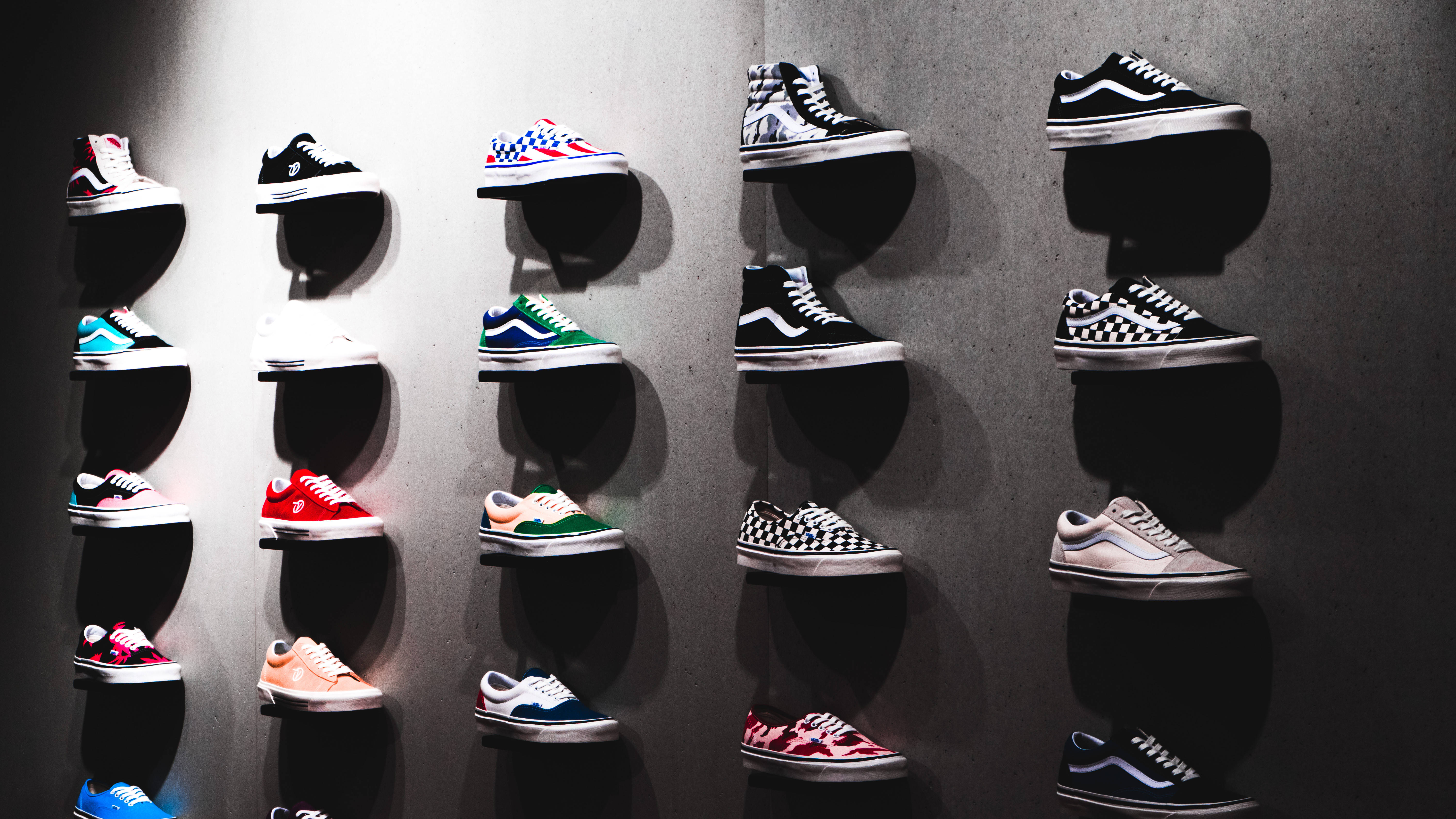 Vans Shoes Wall Display Background