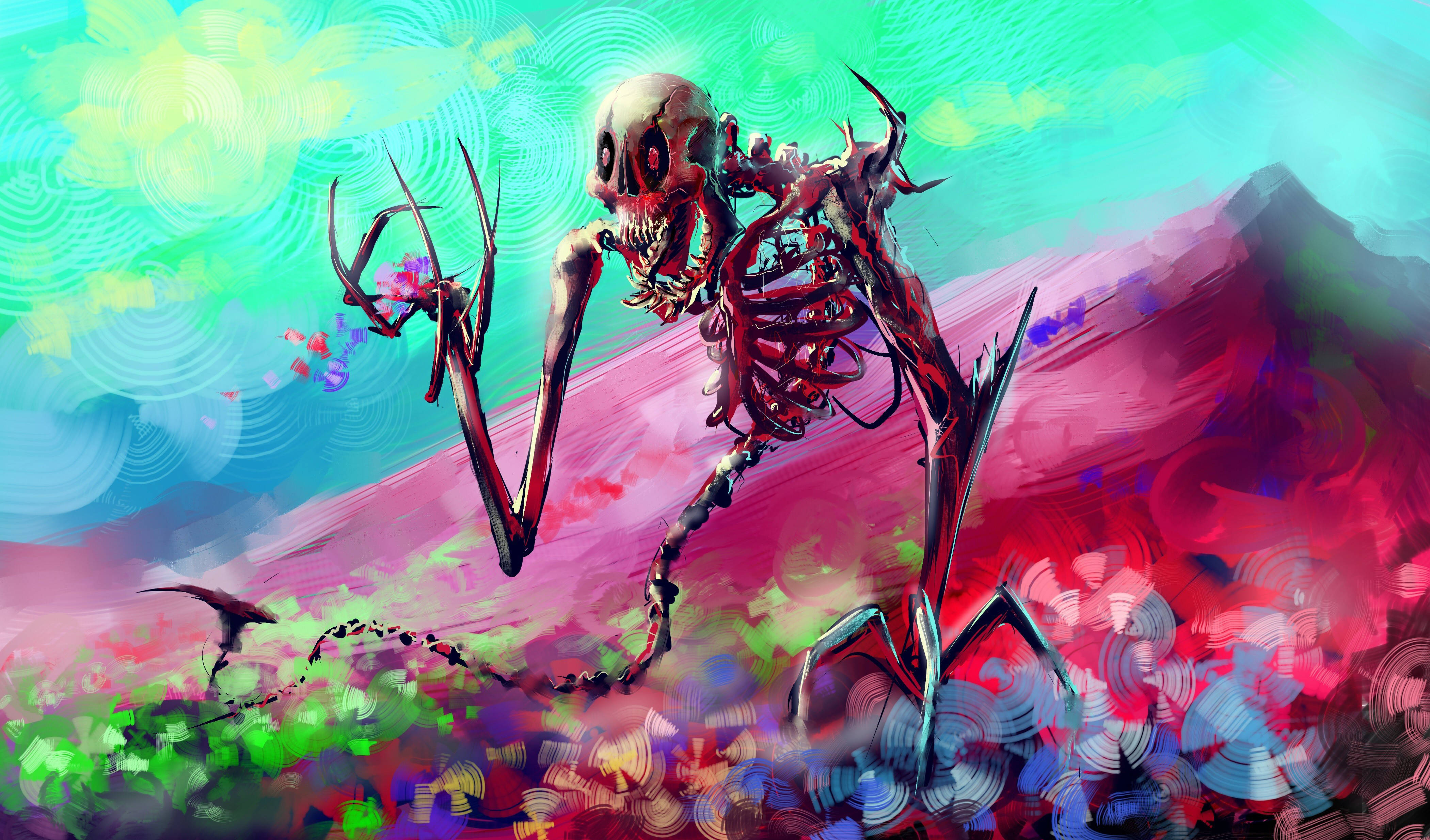 Vortigern Skeleton Painting Background
