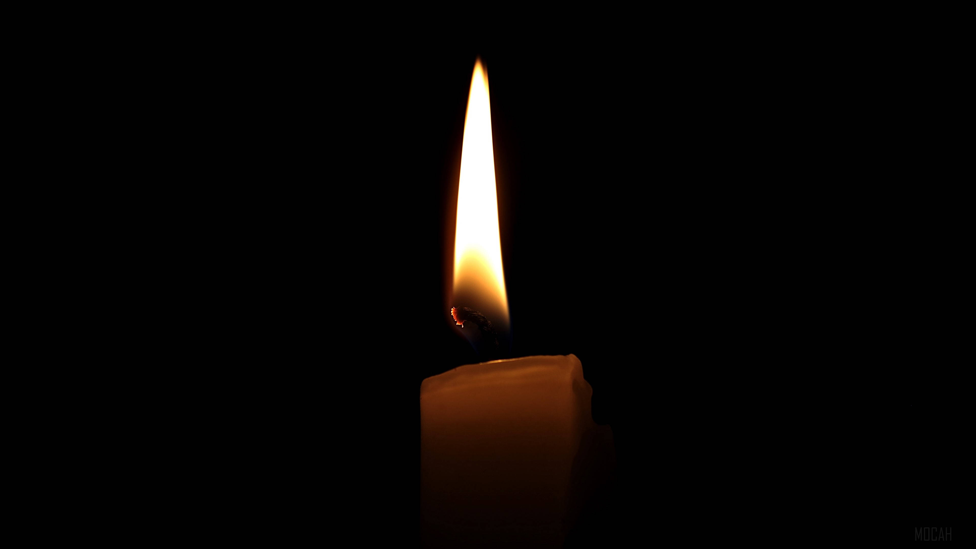 Download Wax Candle In The Dark Wallpaper | Wallpapers.com