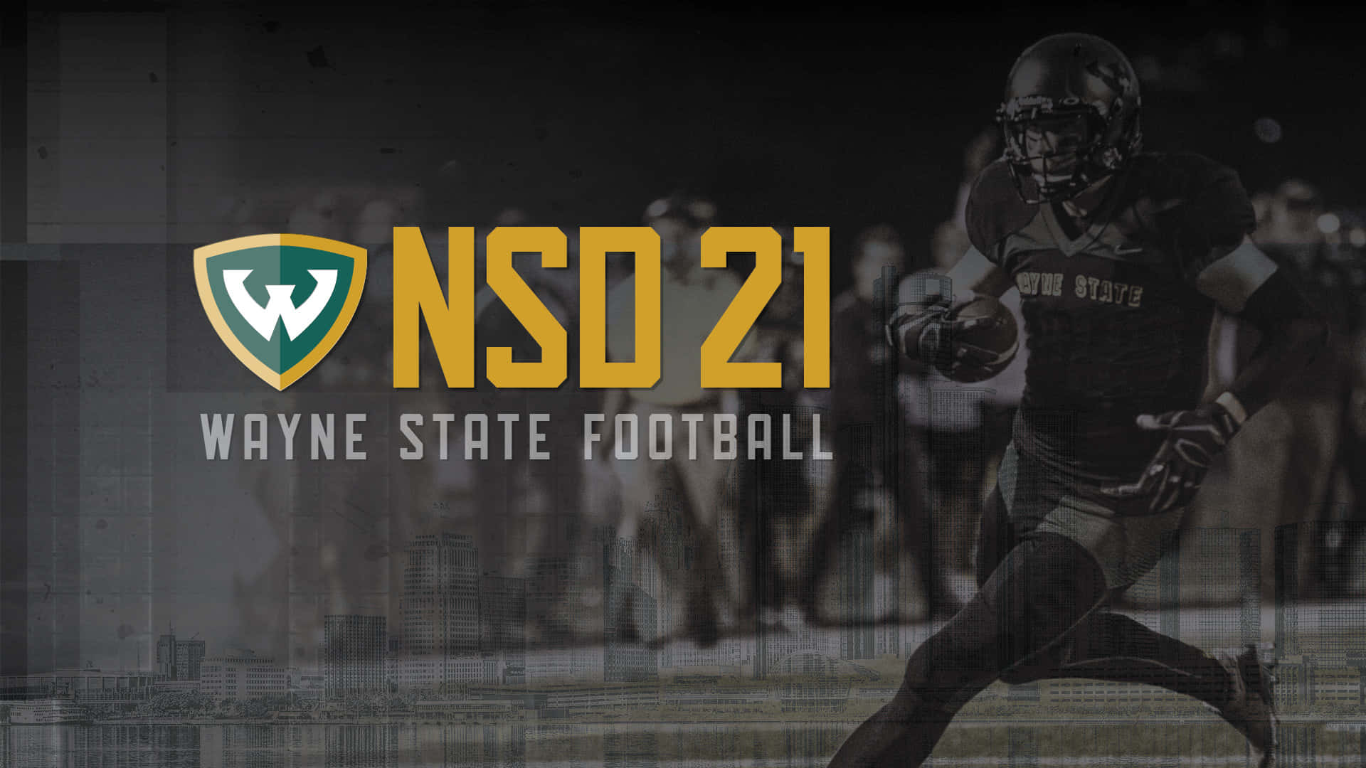 Download Wayne State University Football Poster Wallpaper | Wallpapers.com