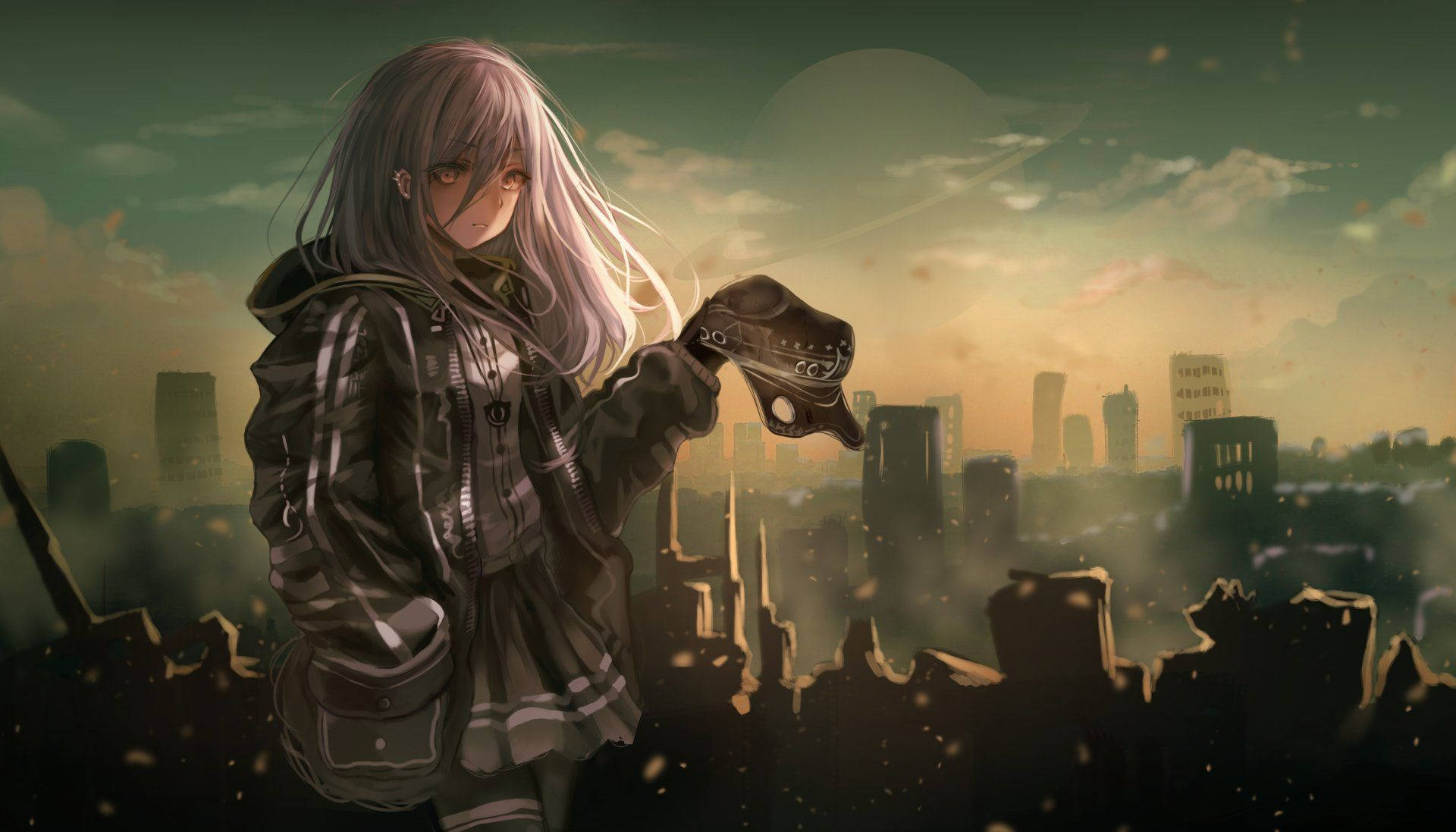 White Haired Girls Frontline Anime Characters Background