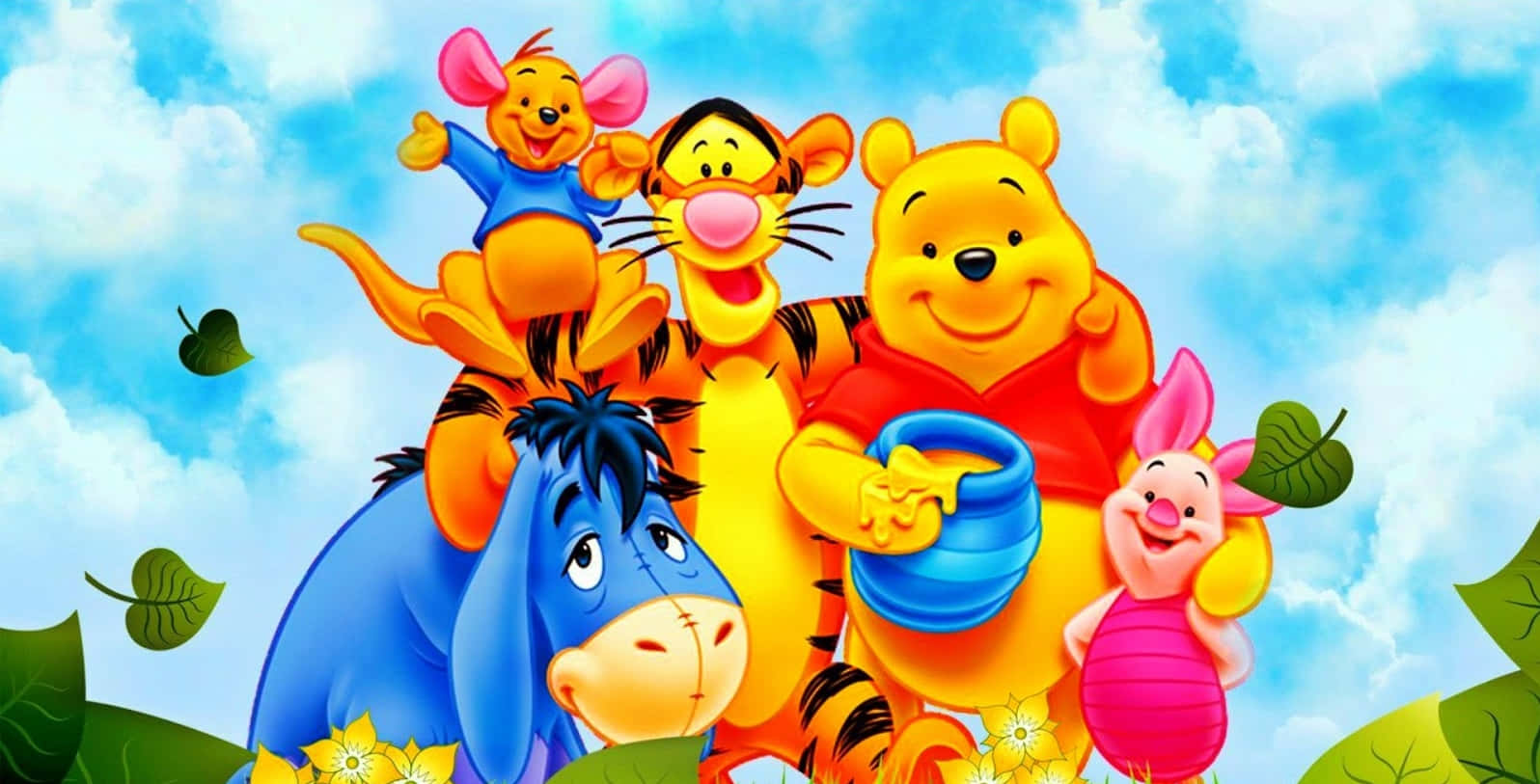 Download Winnie The Pooh And His Friends Are Standing In The Grass ...