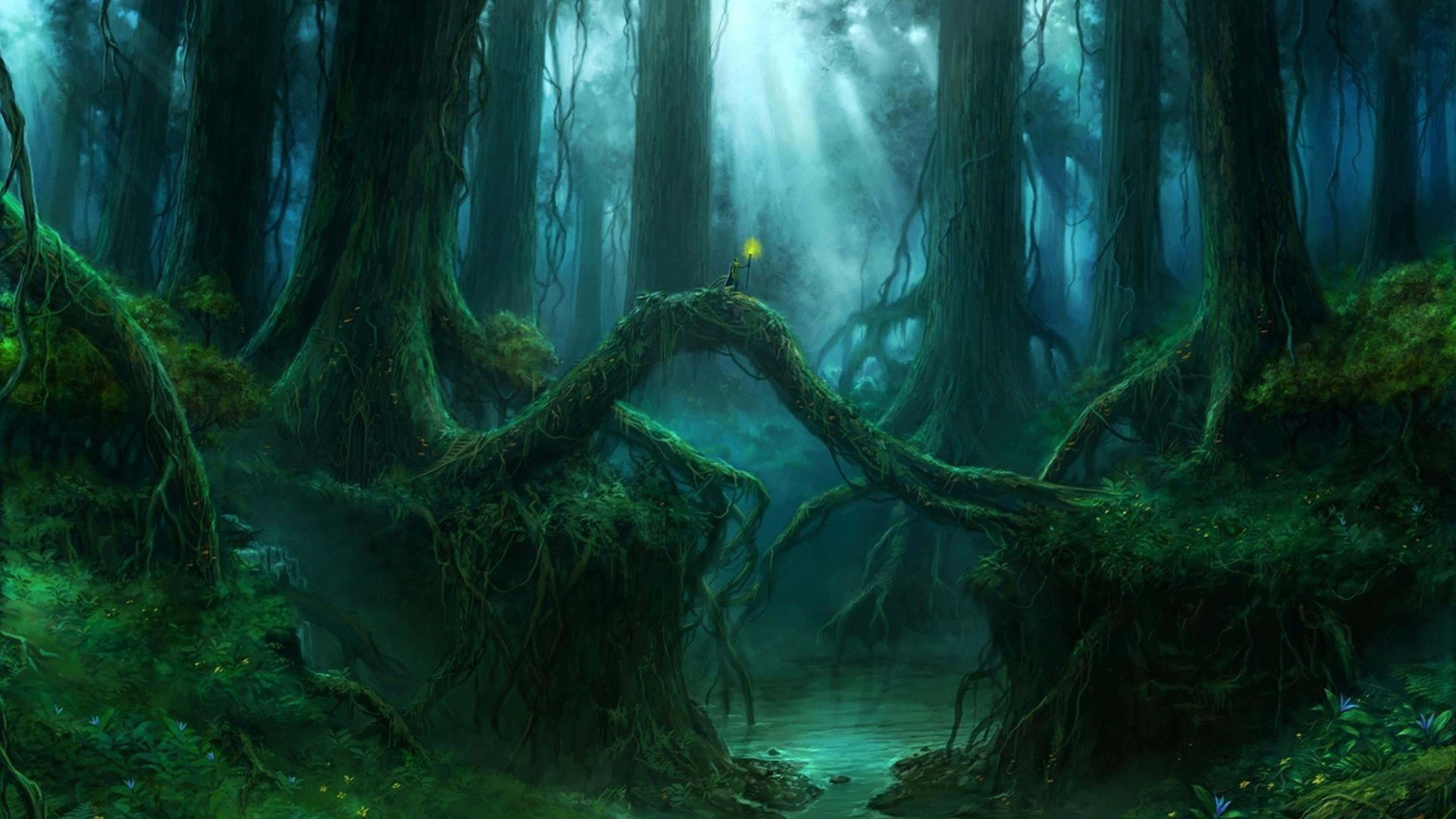 В чаще сказочного. Лес атель Лорен. Волшебный лес. Фантастический лес. Фэнтези лес.
