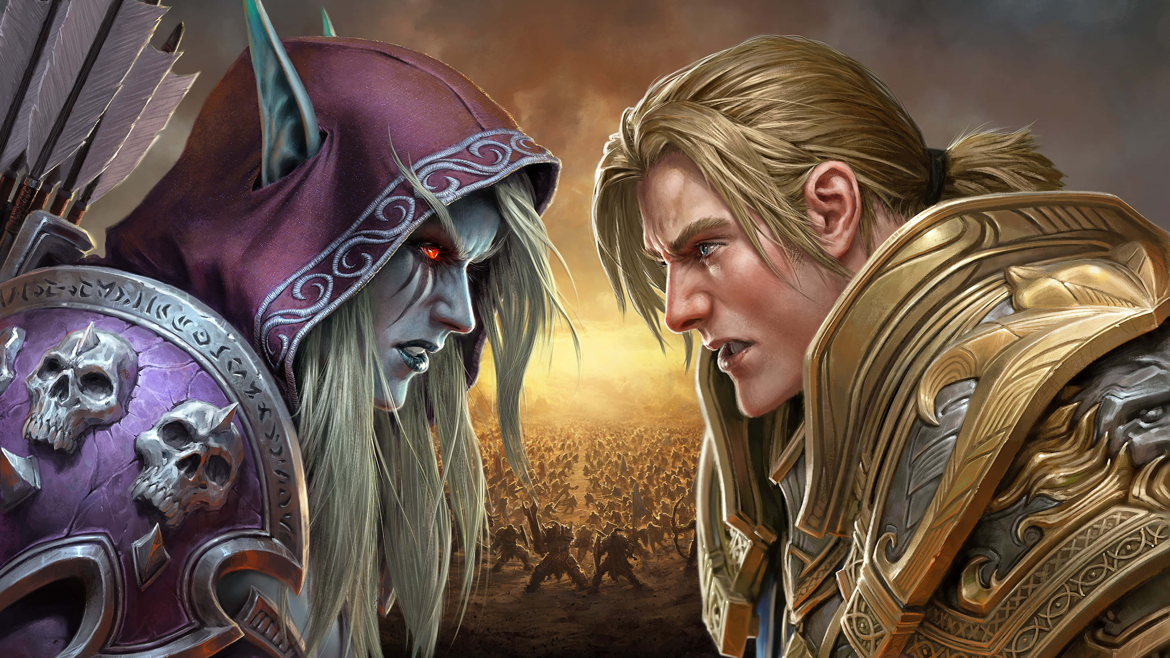 Орда или альянс. World of Warcraft Андуин и Сильвана. Варкрафт Сильвана и Андуин. Андуин Ринн варкрафт. Сильвана x Андуин.
