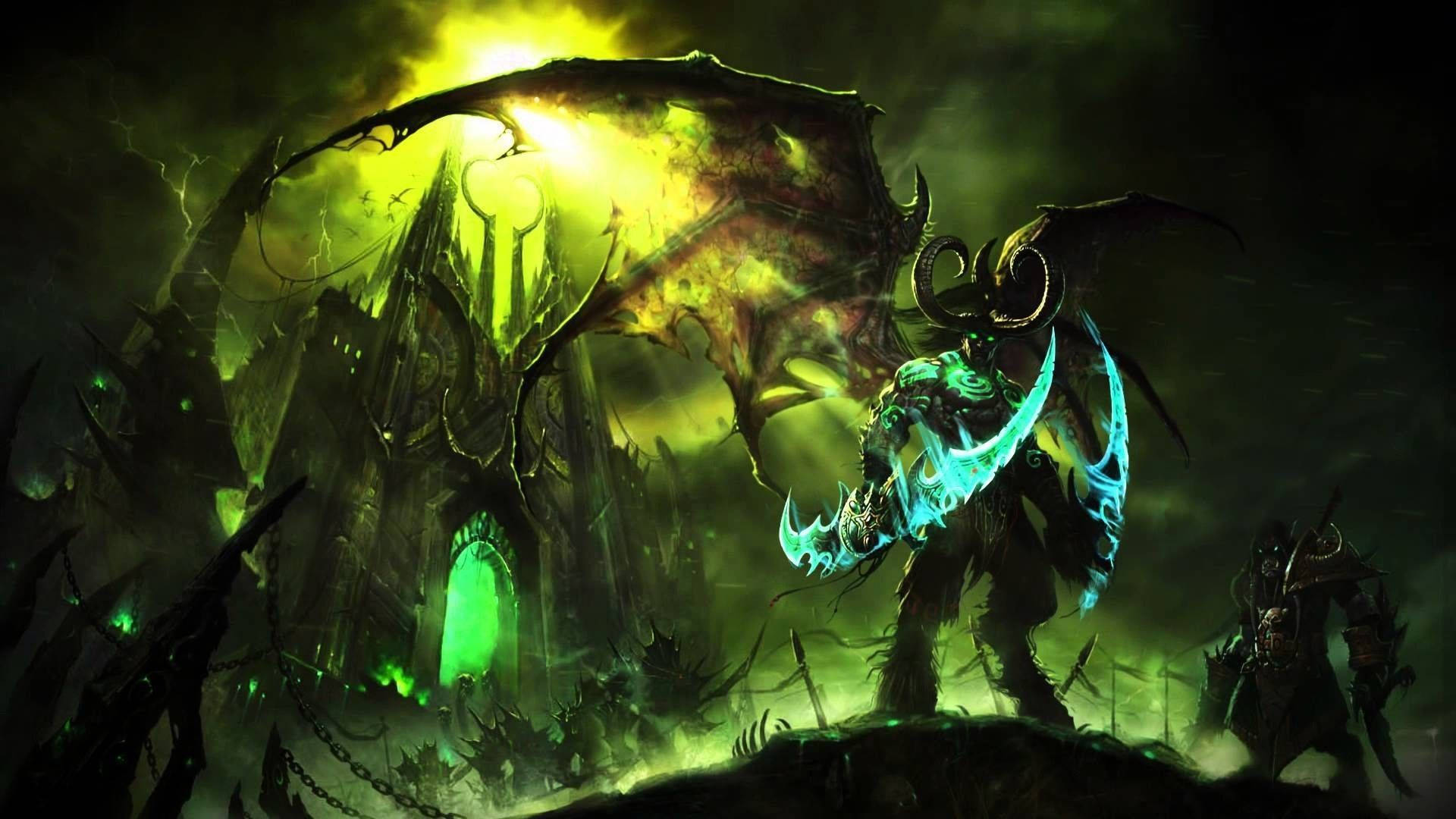 Wow Sargeras Wielding Weapons Background