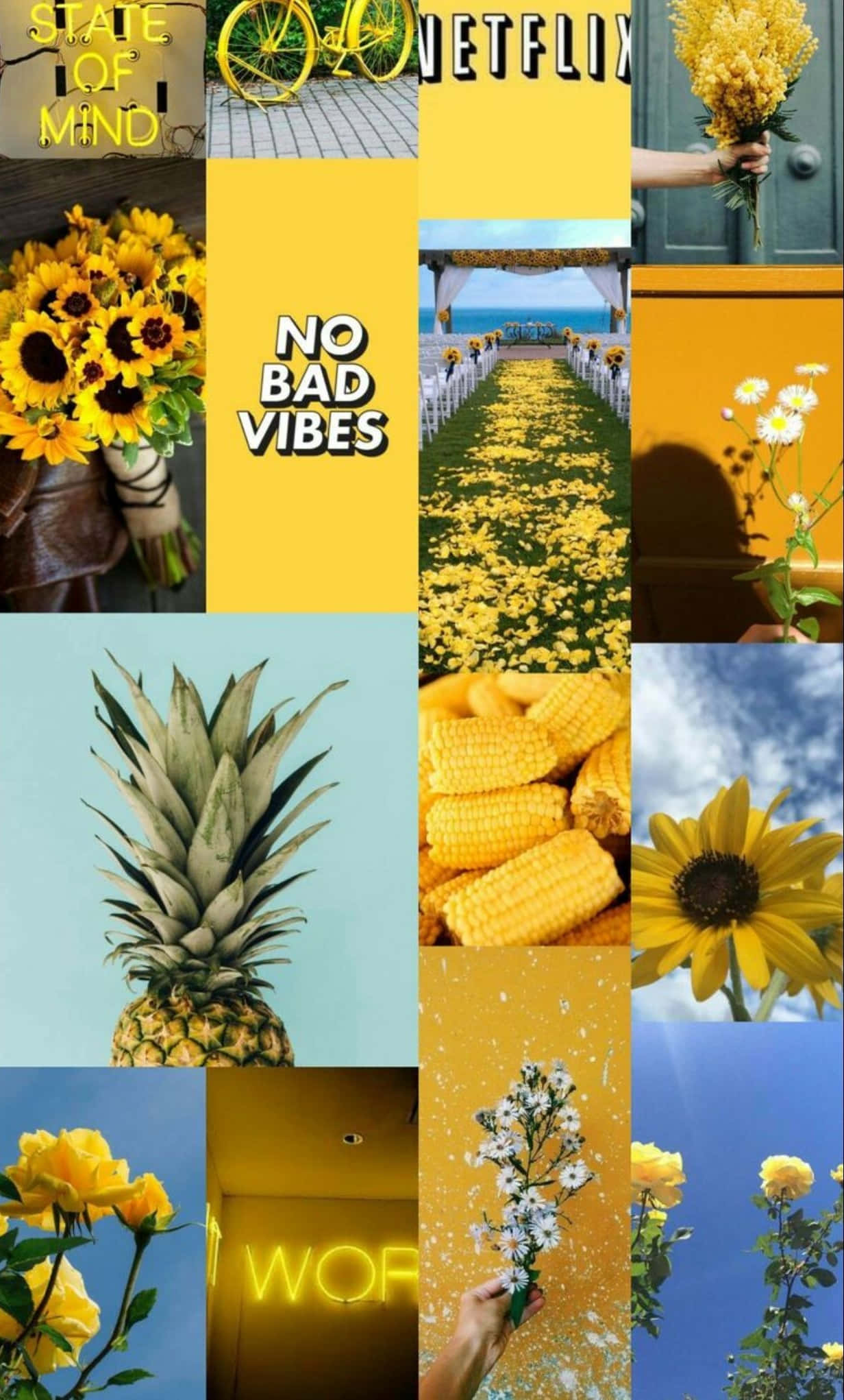 Download Aesthetic Yellow Collage Wallpaper | Wallpapers.com