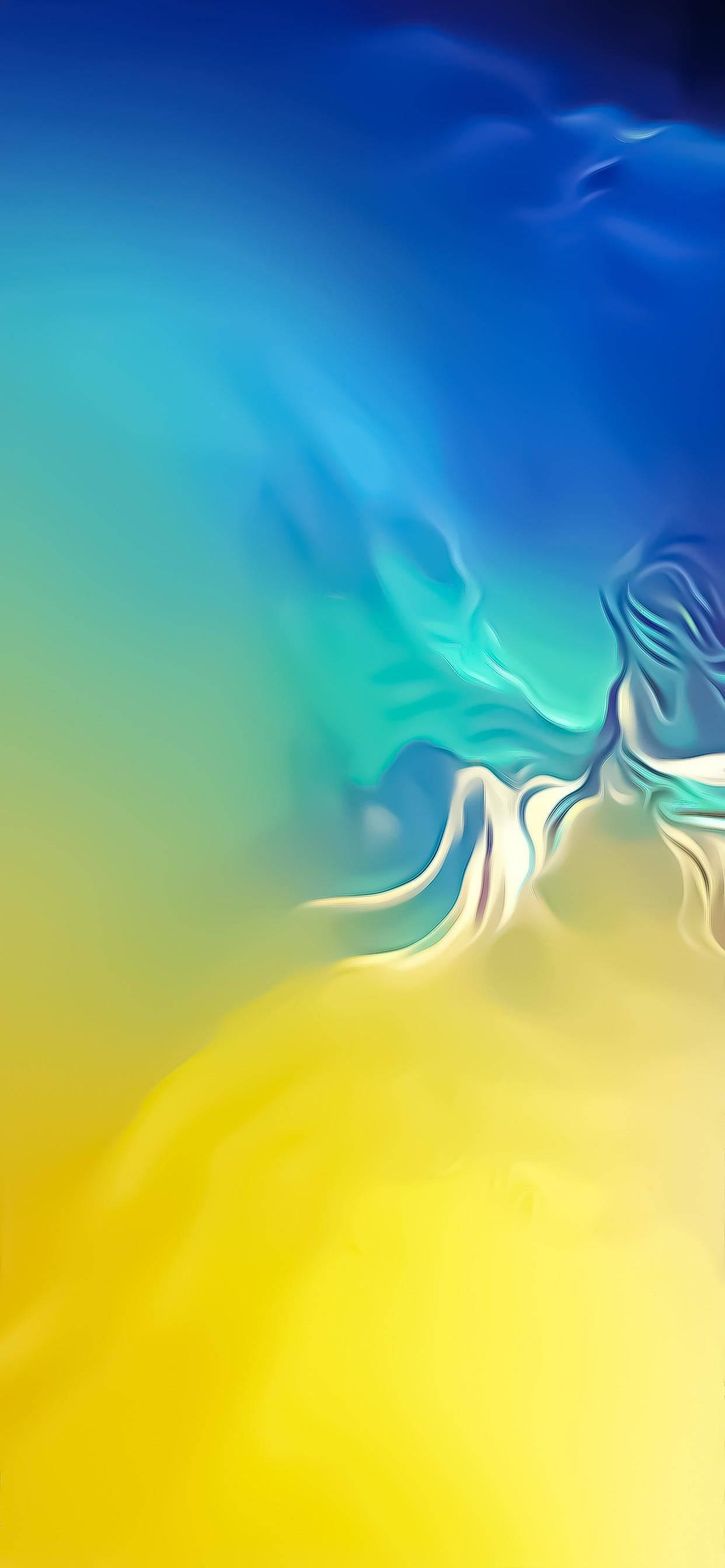 Download Yellow And Teal Abstract Samsung Wallpaper 