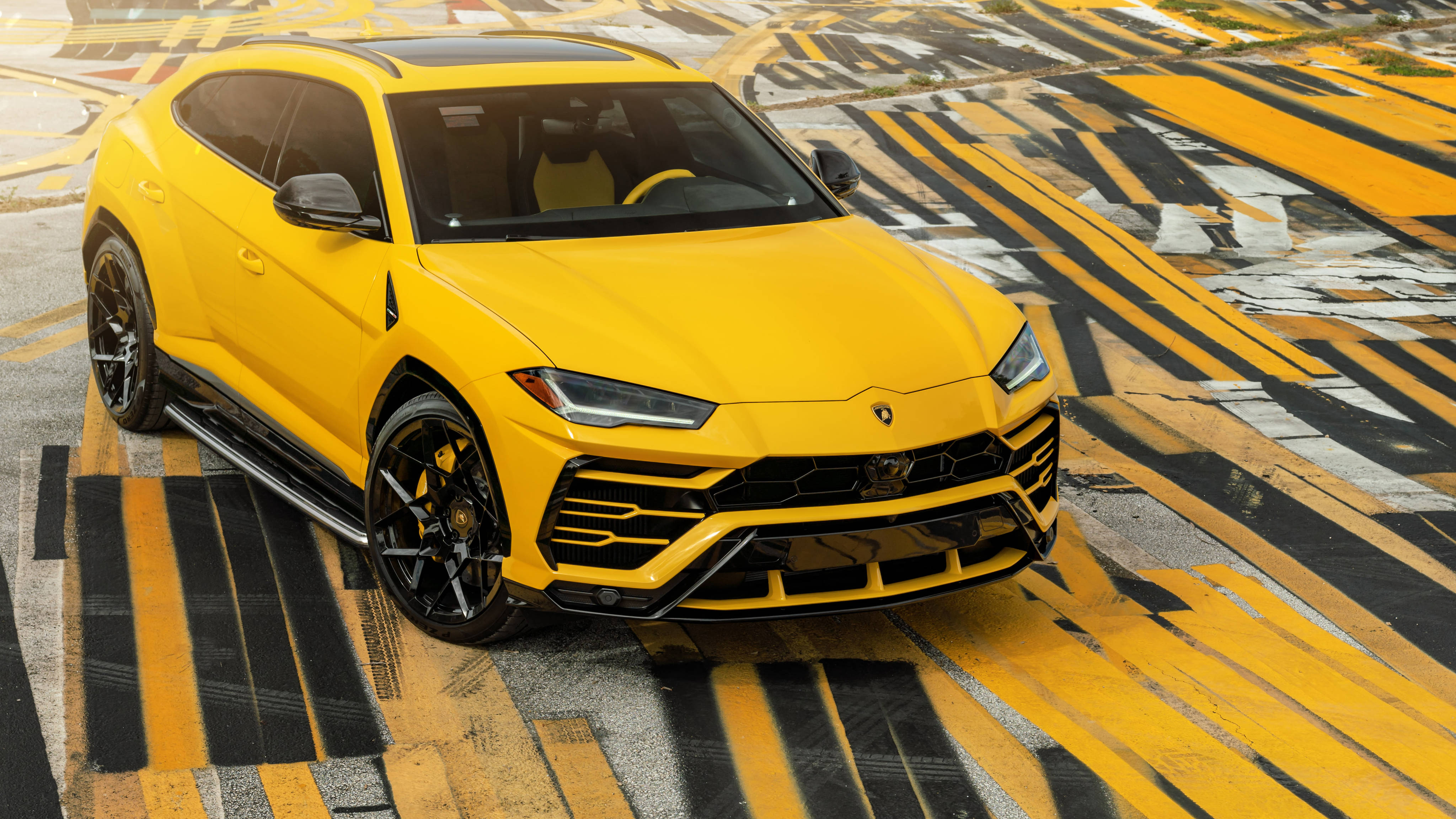 Download Yellow Lamborghini Urus Full 4k Wallpaper 