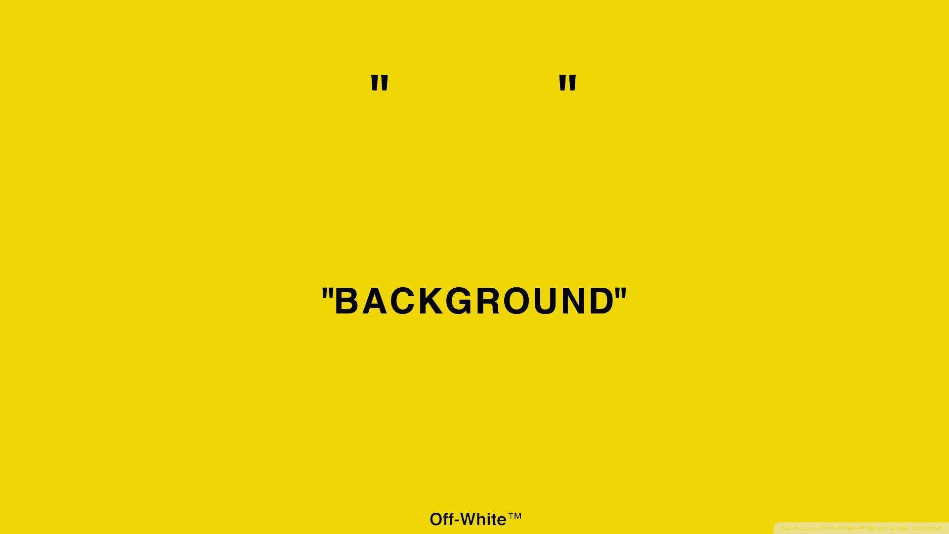 Yellow Off White Brand Background Background
