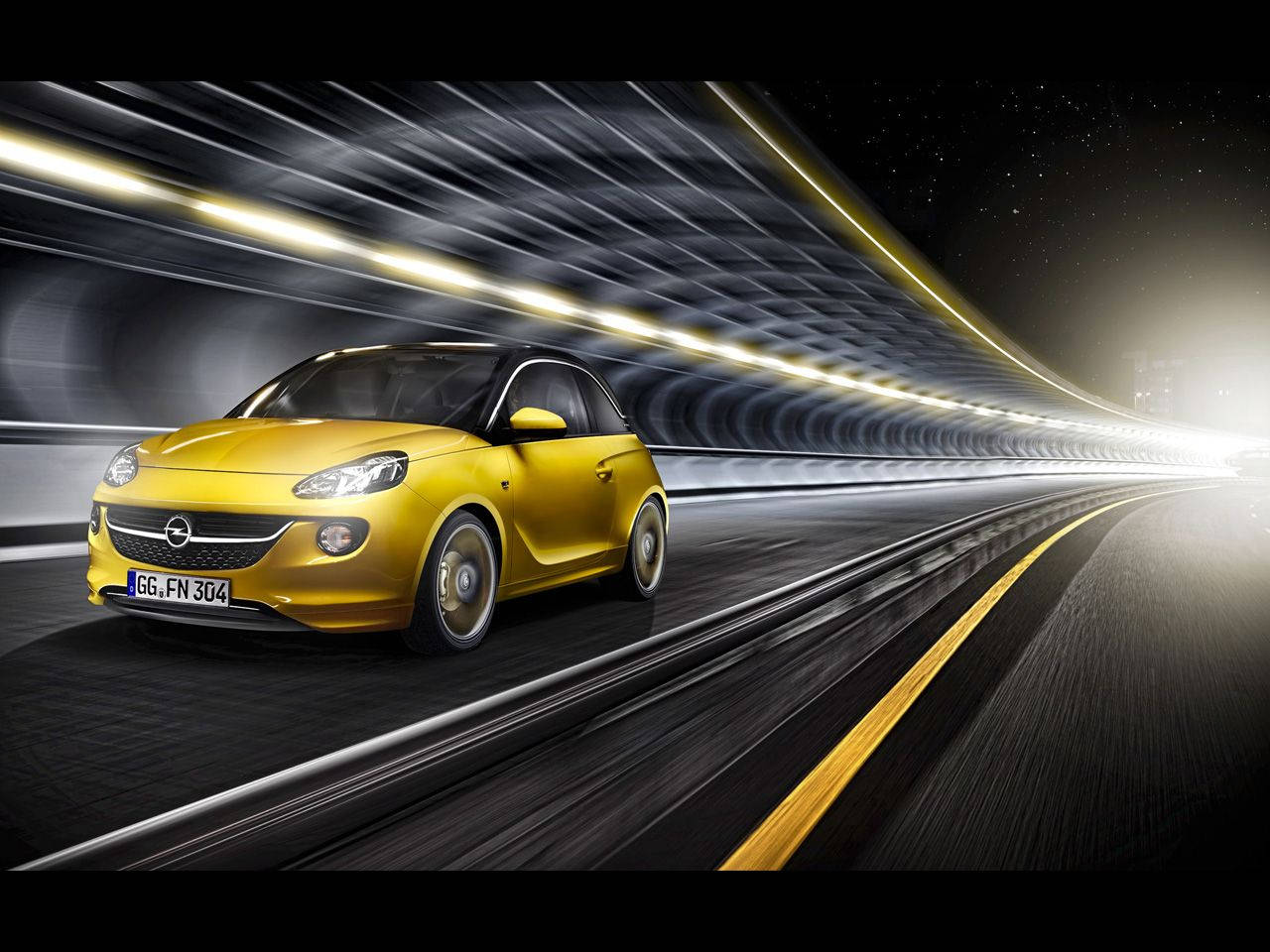 Yellow Opel Adam Background