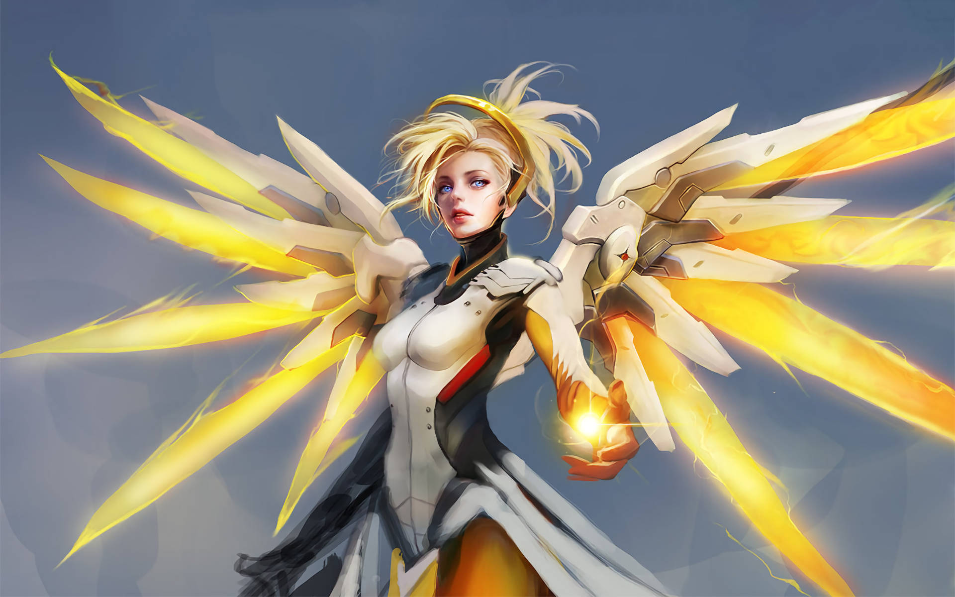 Yellow Sharp Wings Of Mercy Background