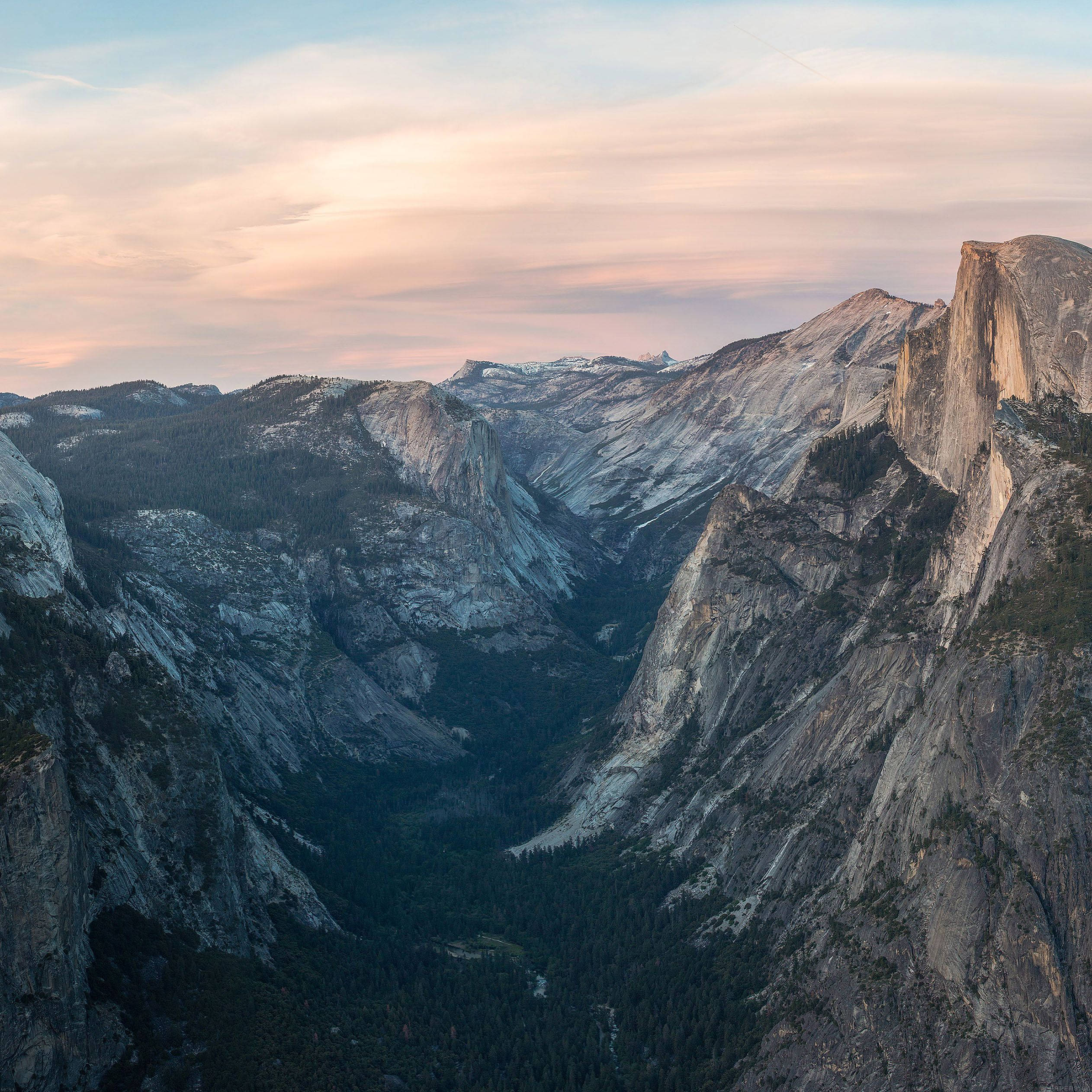 Yosemite Aerial Shot Background